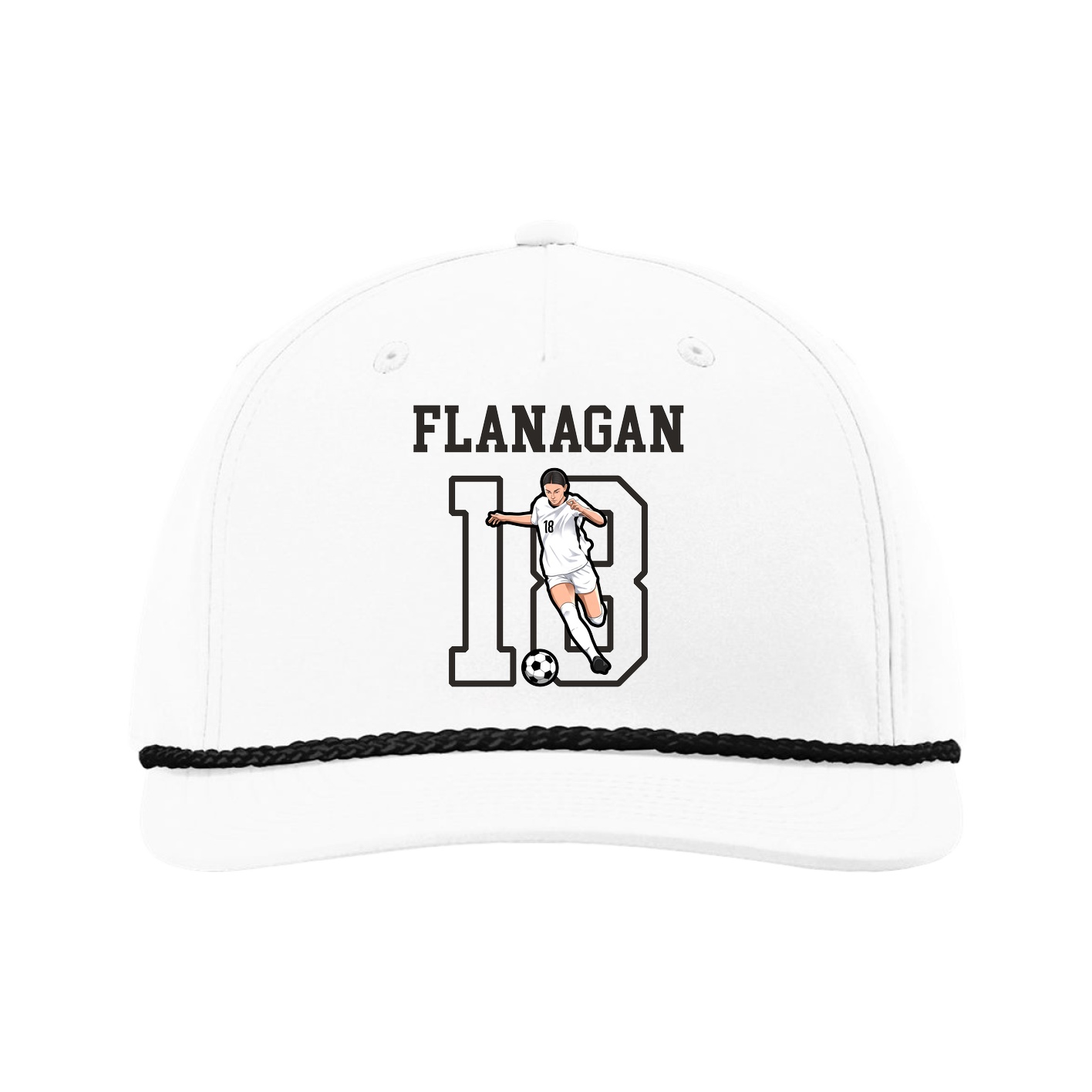 Five-Panel Classic Rope Cap — Shirsey in White
