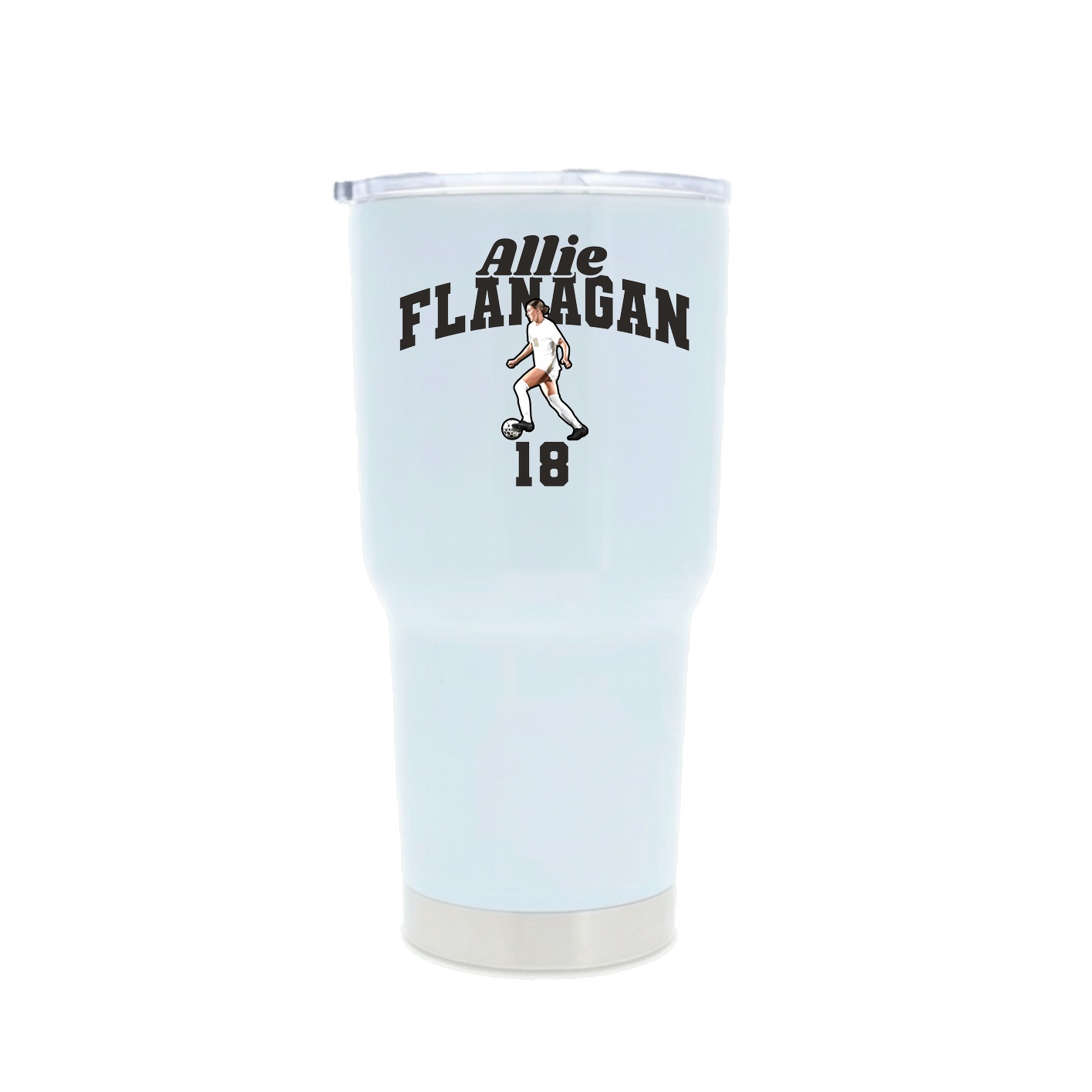 30oz Stainless Steel Tumbler — Signature Arch in White