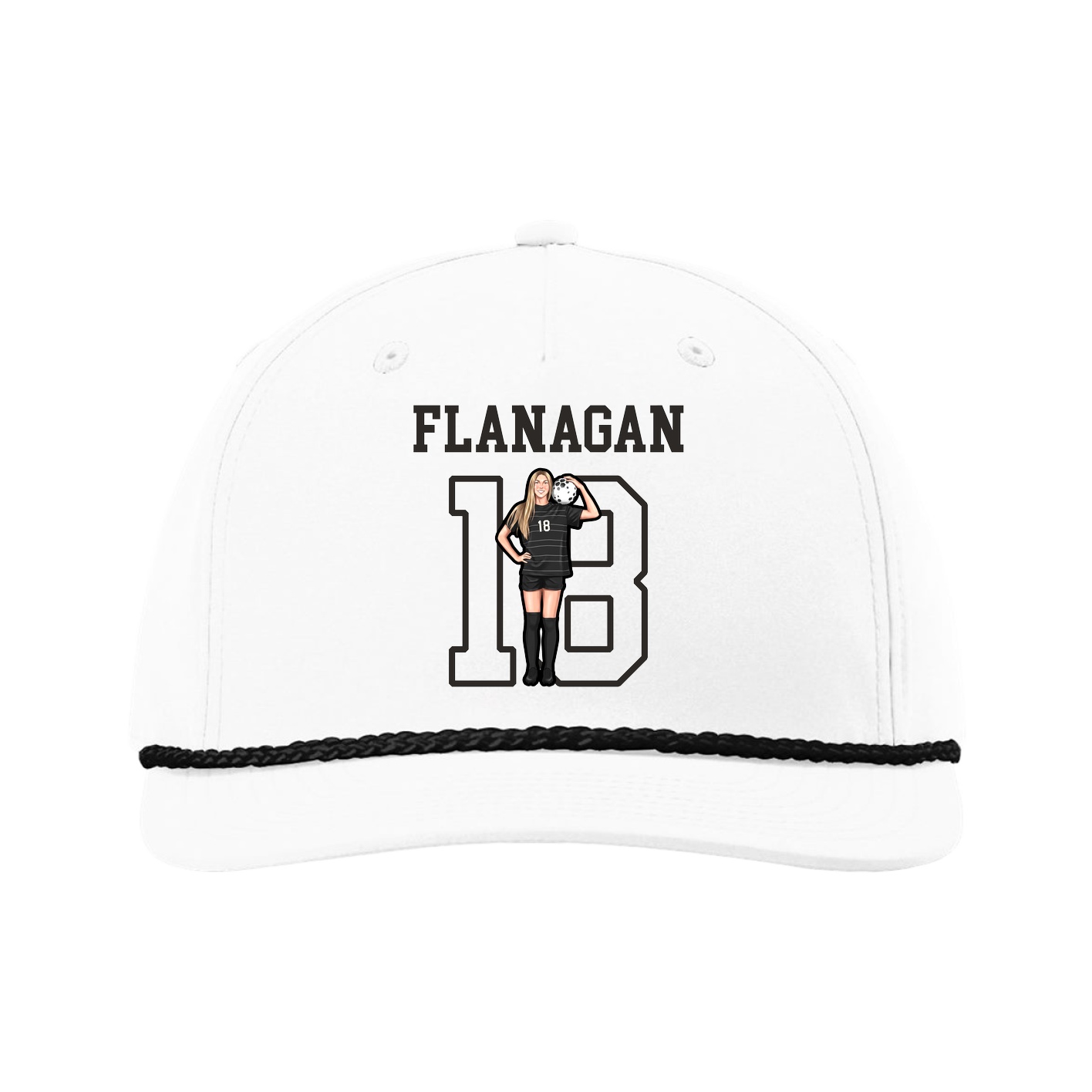 Five-Panel Classic Rope Cap — Shirsey in White