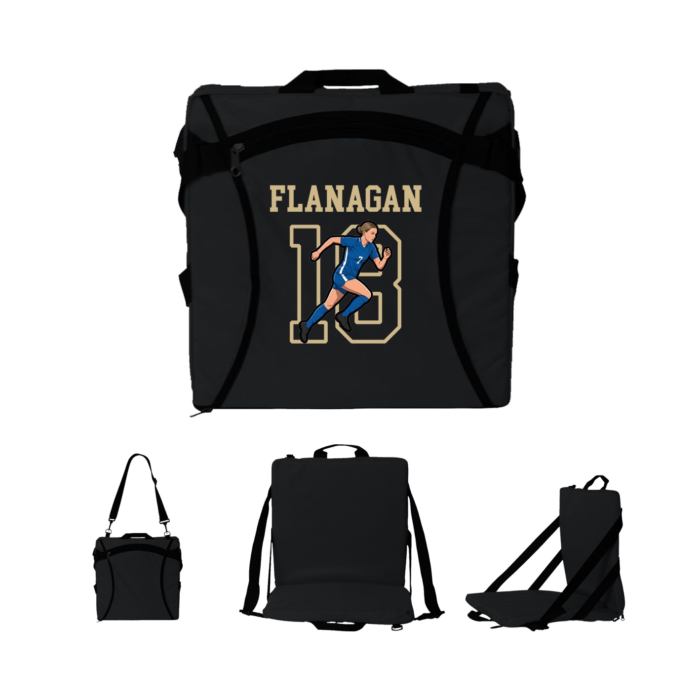 Folding Stadium Seat — Shirsey in Black