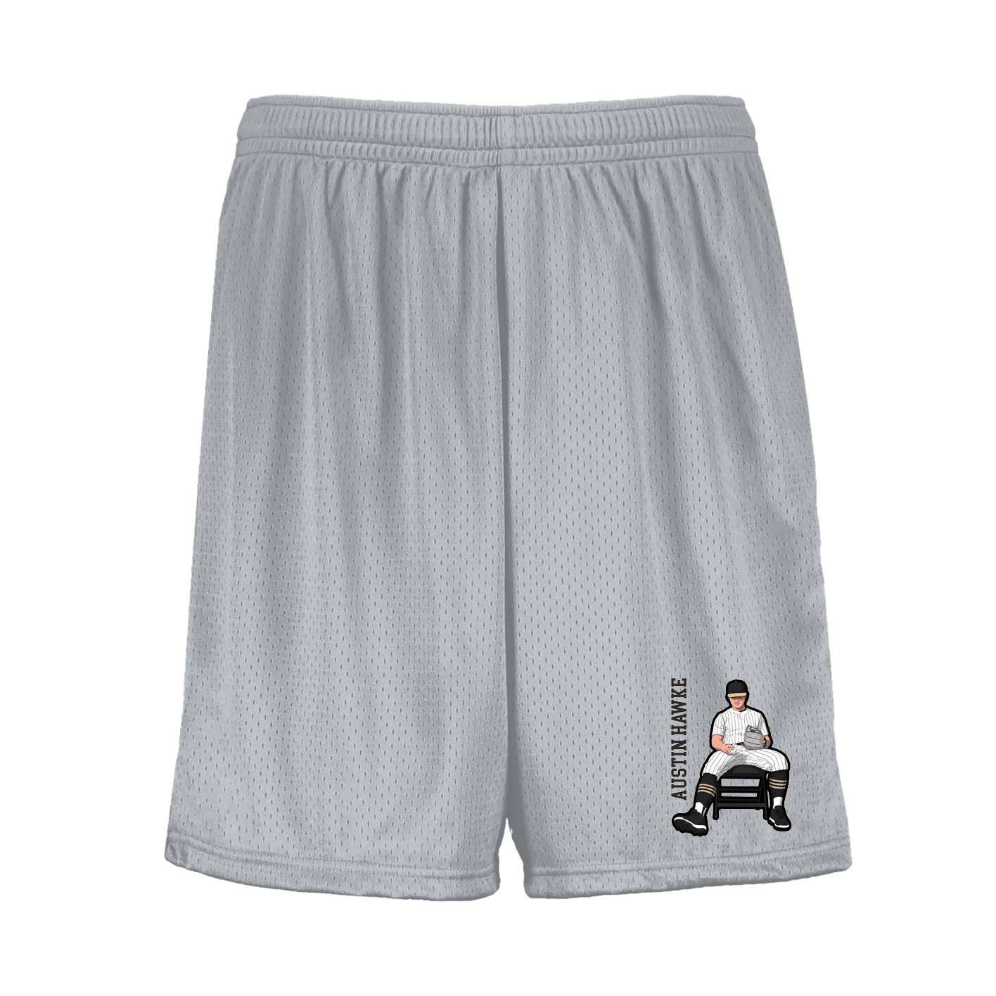 Shorts — Name Vertical in Silver