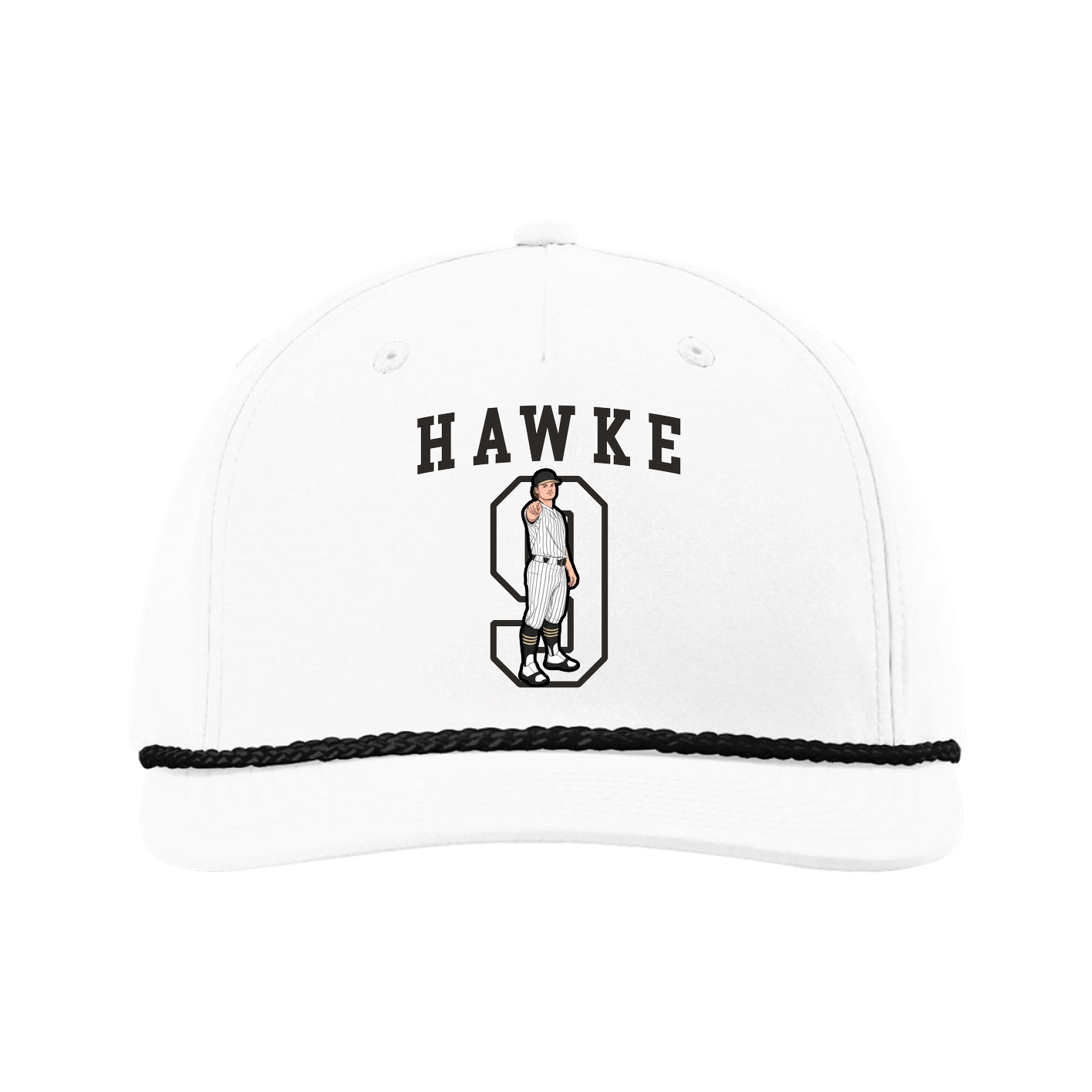 Five-Panel Classic Rope Cap — Shirsey in White