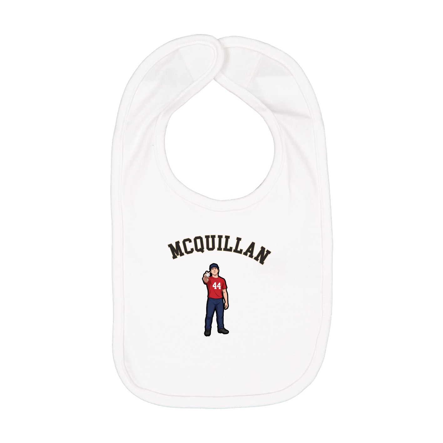 Infant Bib — Shirsey Arch in White