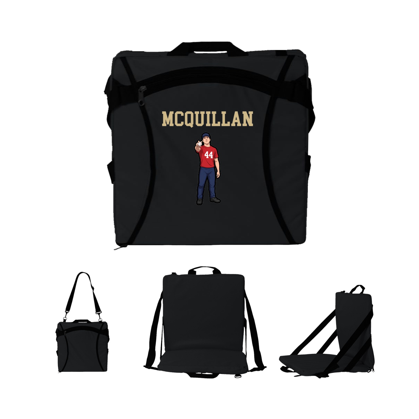 Folding Stadium Seat — Shirsey in Black