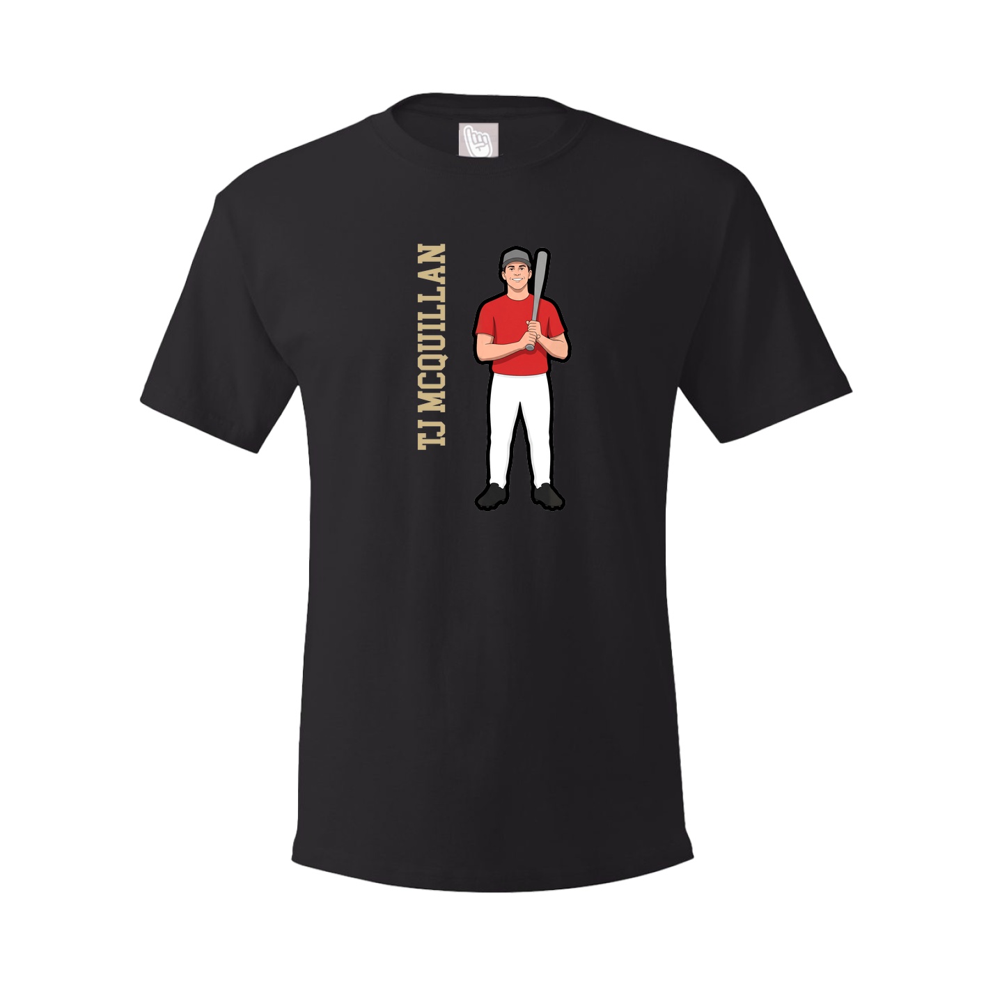 Tee — Name Vertical in Black