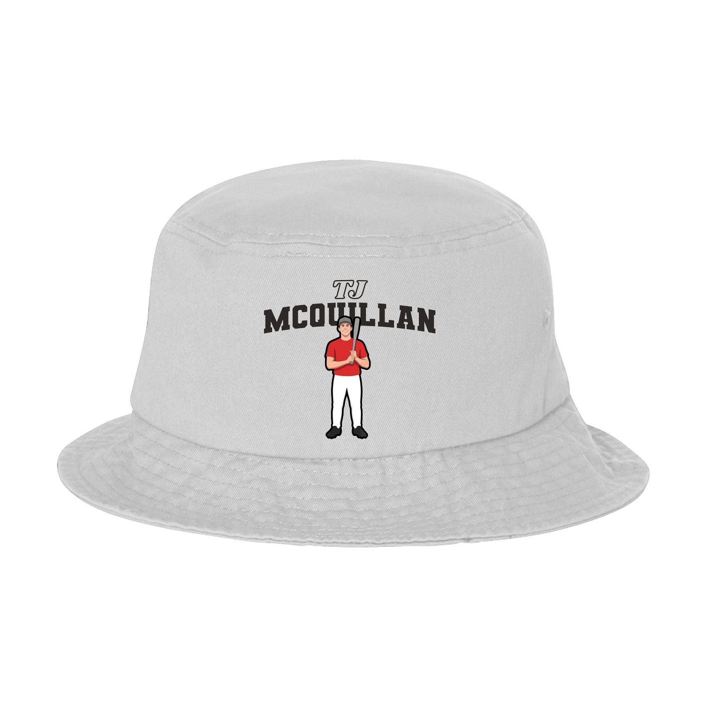 Bucket Cap — Name Arch in White