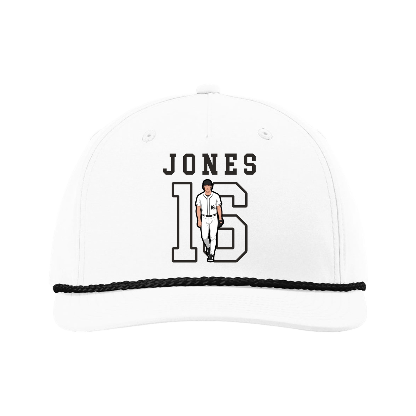 Five-Panel Classic Rope Cap — Shirsey in White