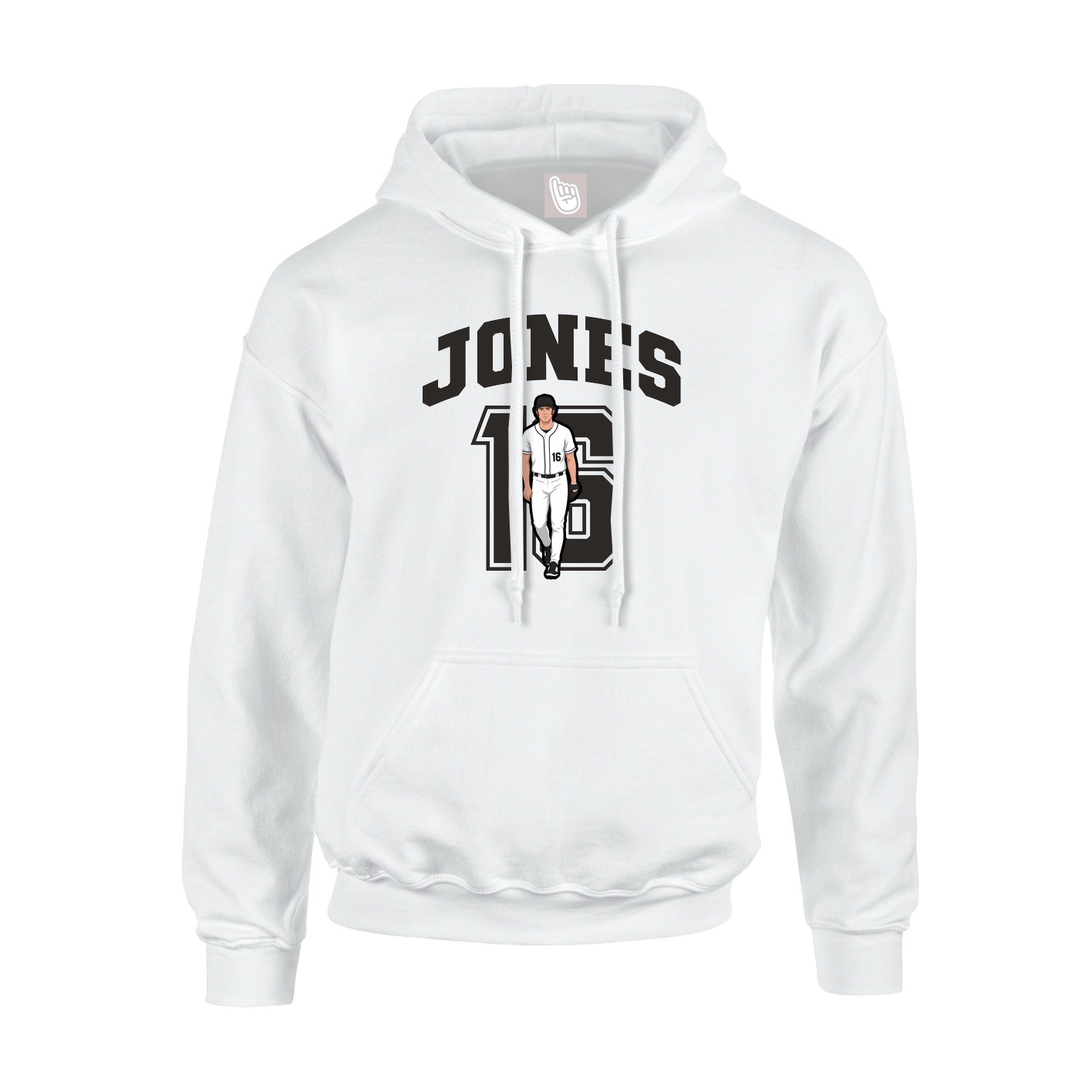 Youth Hoodie — Number in White