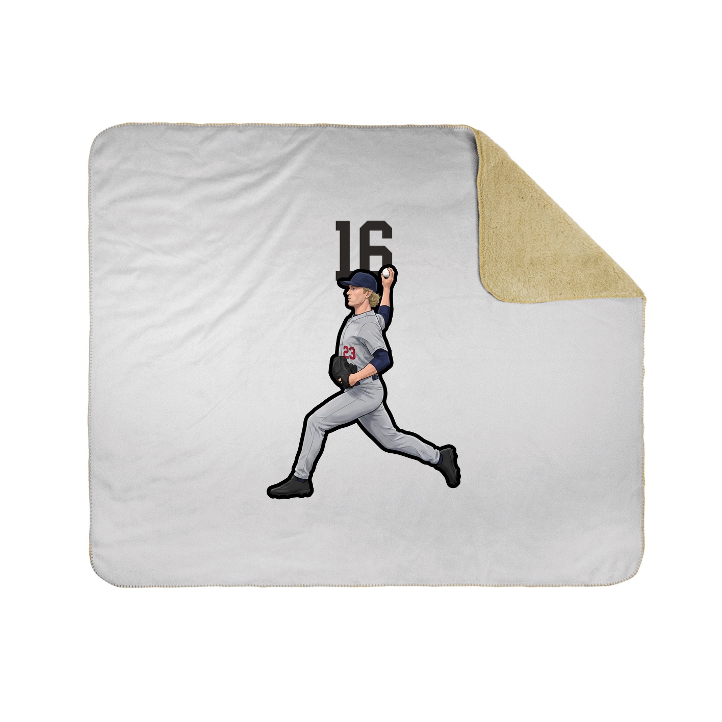 Throw Blanket — Number Top in White