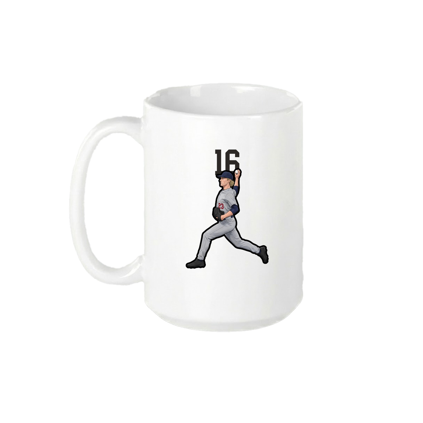 15oz Coffee Mug — Number Top in White