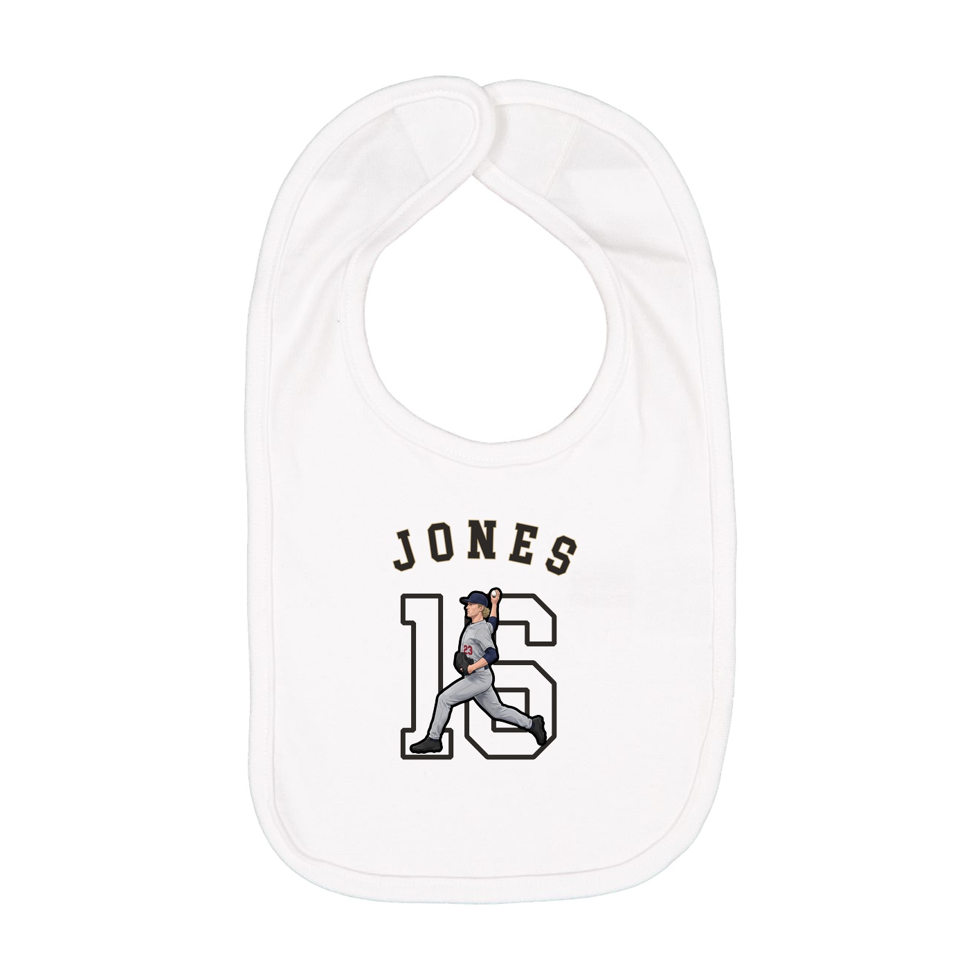 Infant Bib — Shirsey Arch in White
