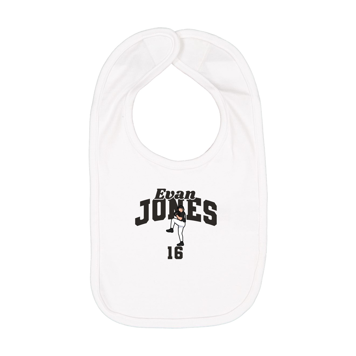Infant Bib — Signature Arch in White