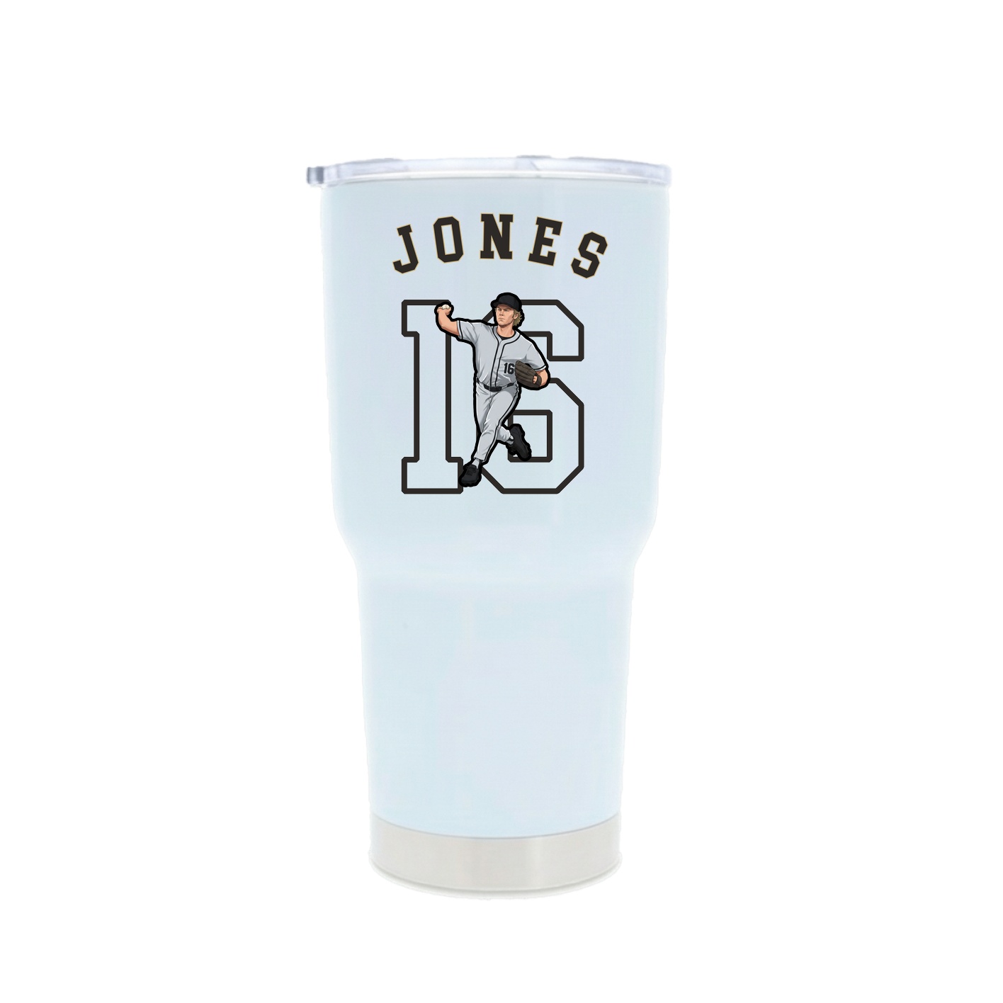 30oz Stainless Steel Tumbler — Shirsey Arch in White