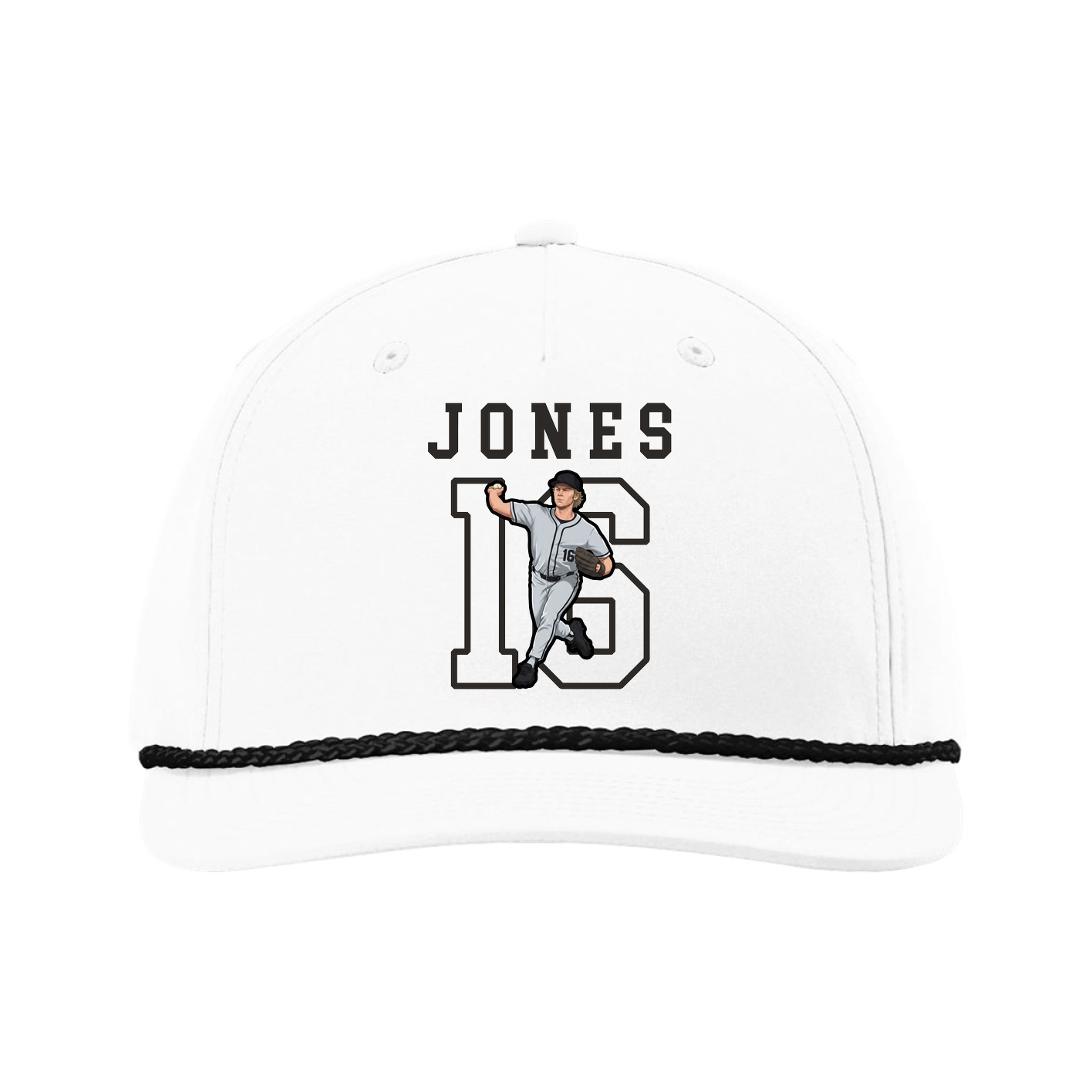 Five-Panel Classic Rope Cap — Shirsey in White
