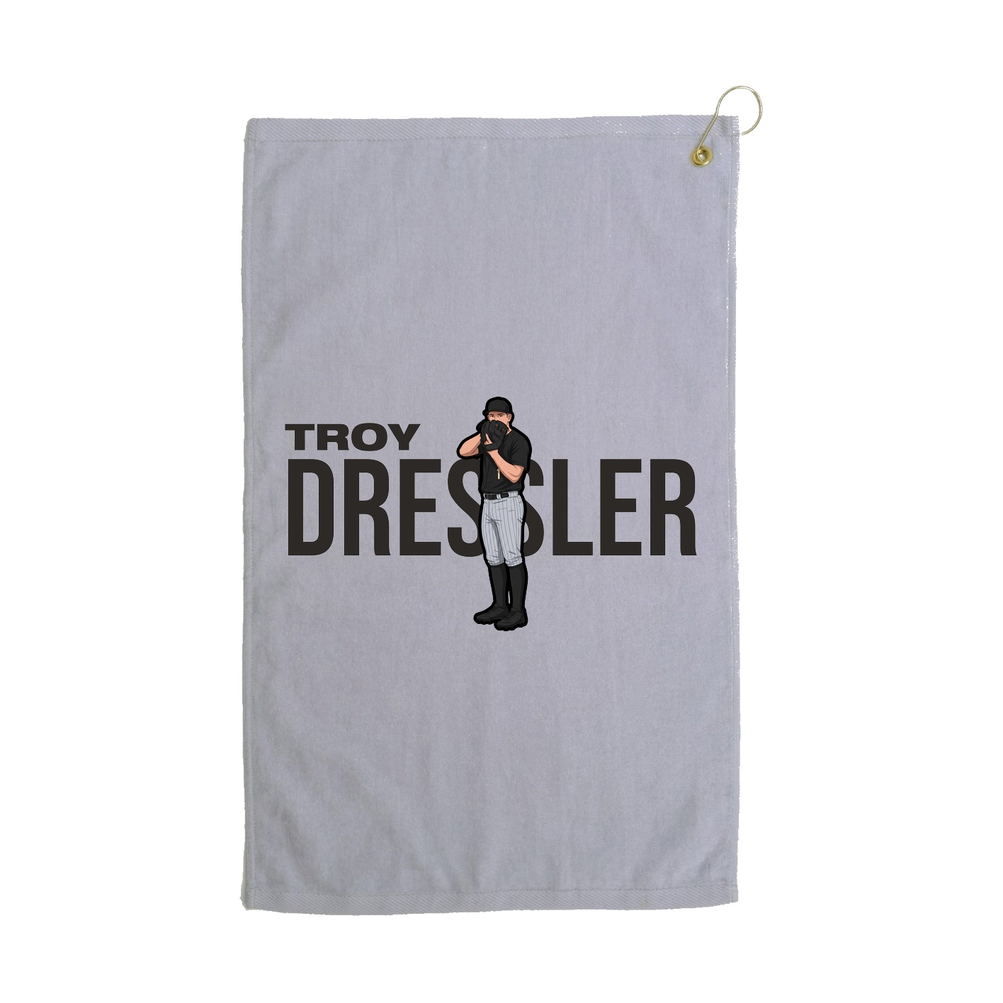 Golf Towel — Player Name in Grey