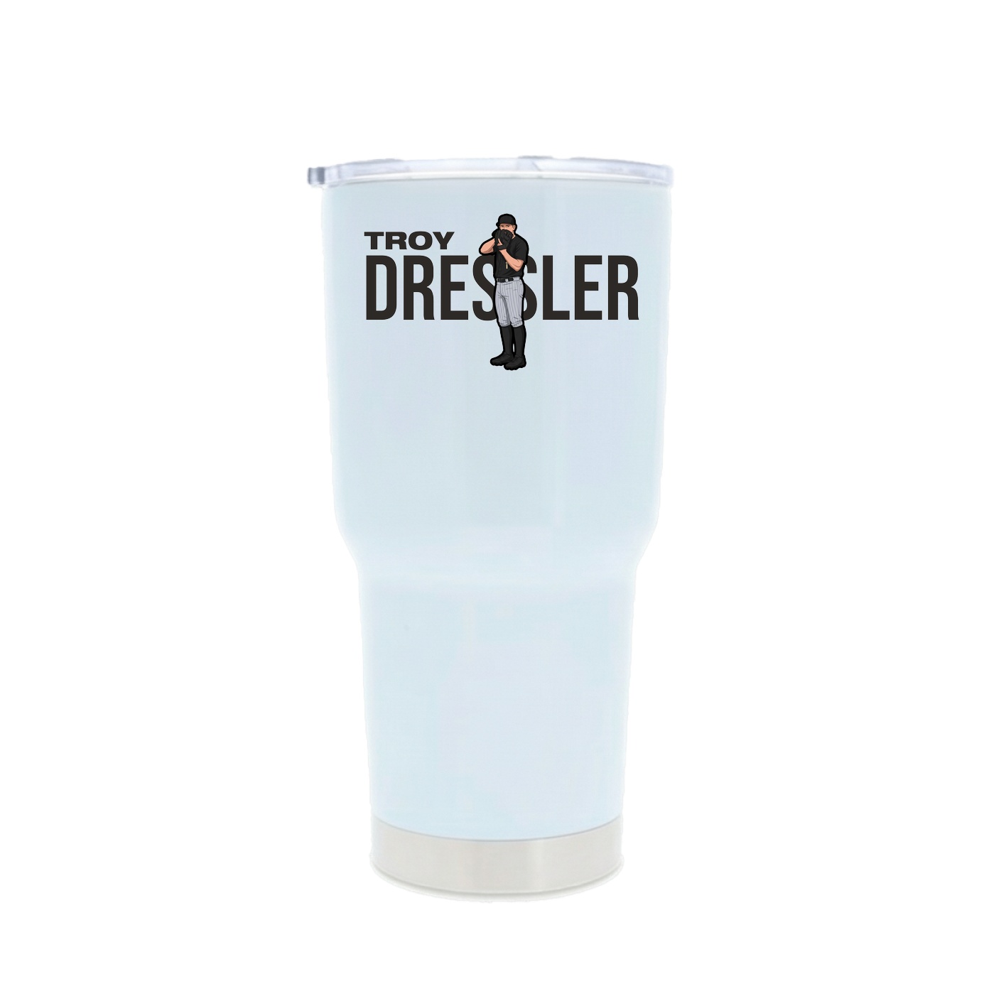 30oz Stainless Steel Tumbler — Player Name in White