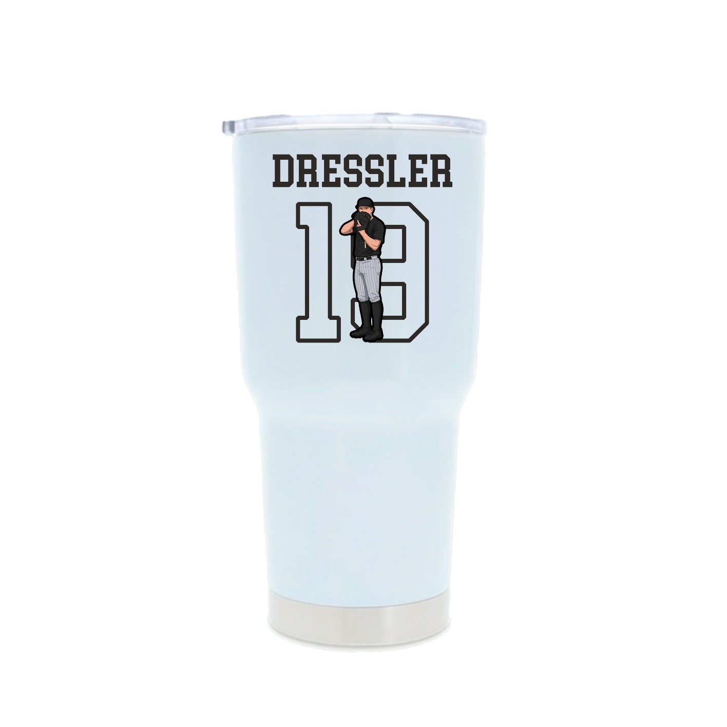 30oz Stainless Steel Tumbler — Shirsey in White