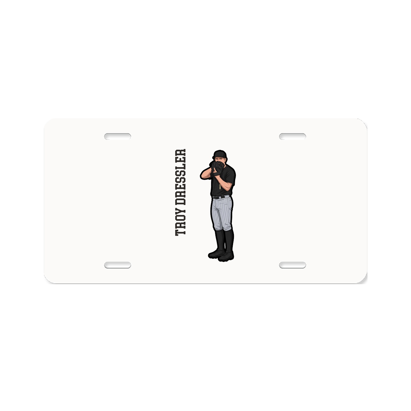 License Plate — Name Vertical in Classic