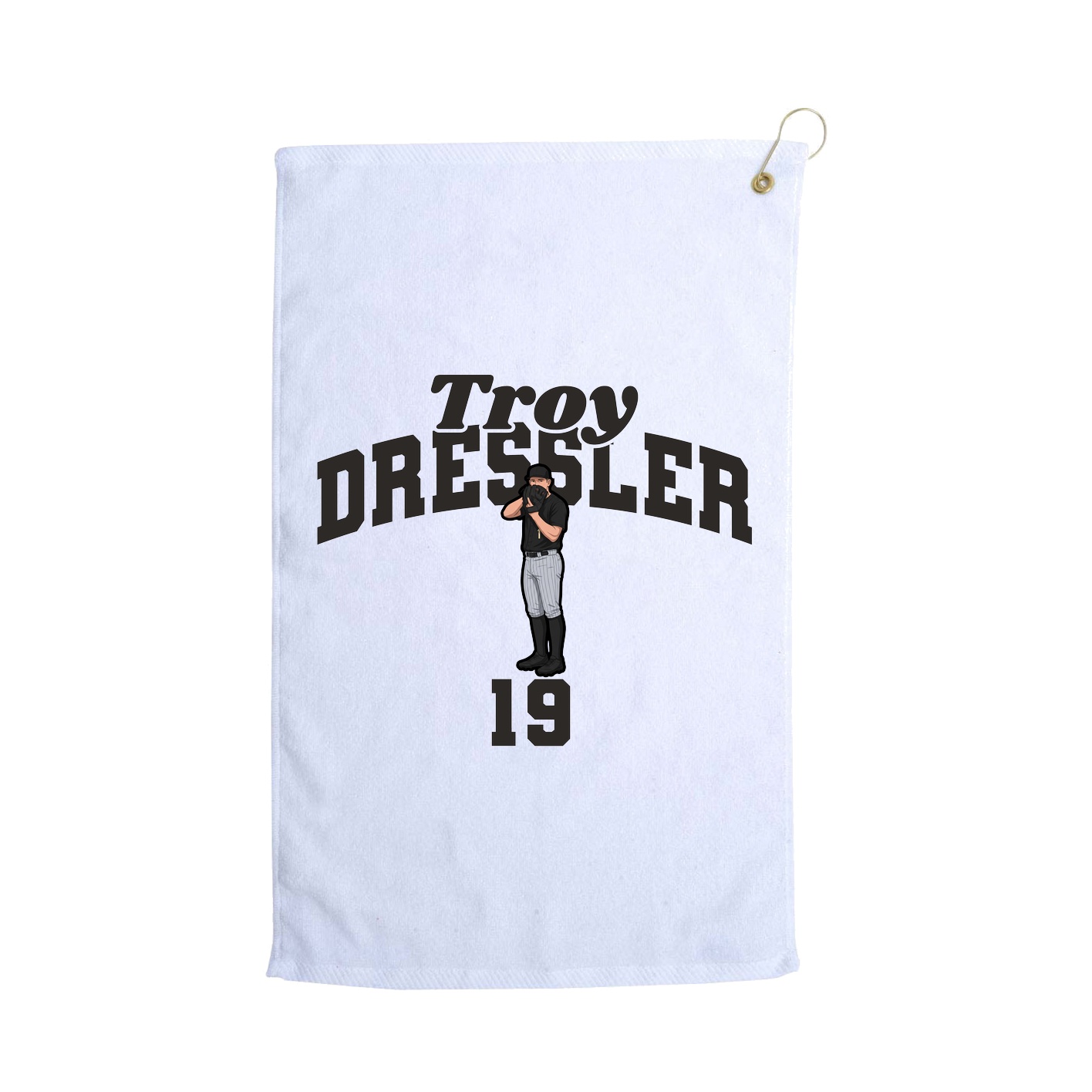 Golf Towel — Signature Arch in White