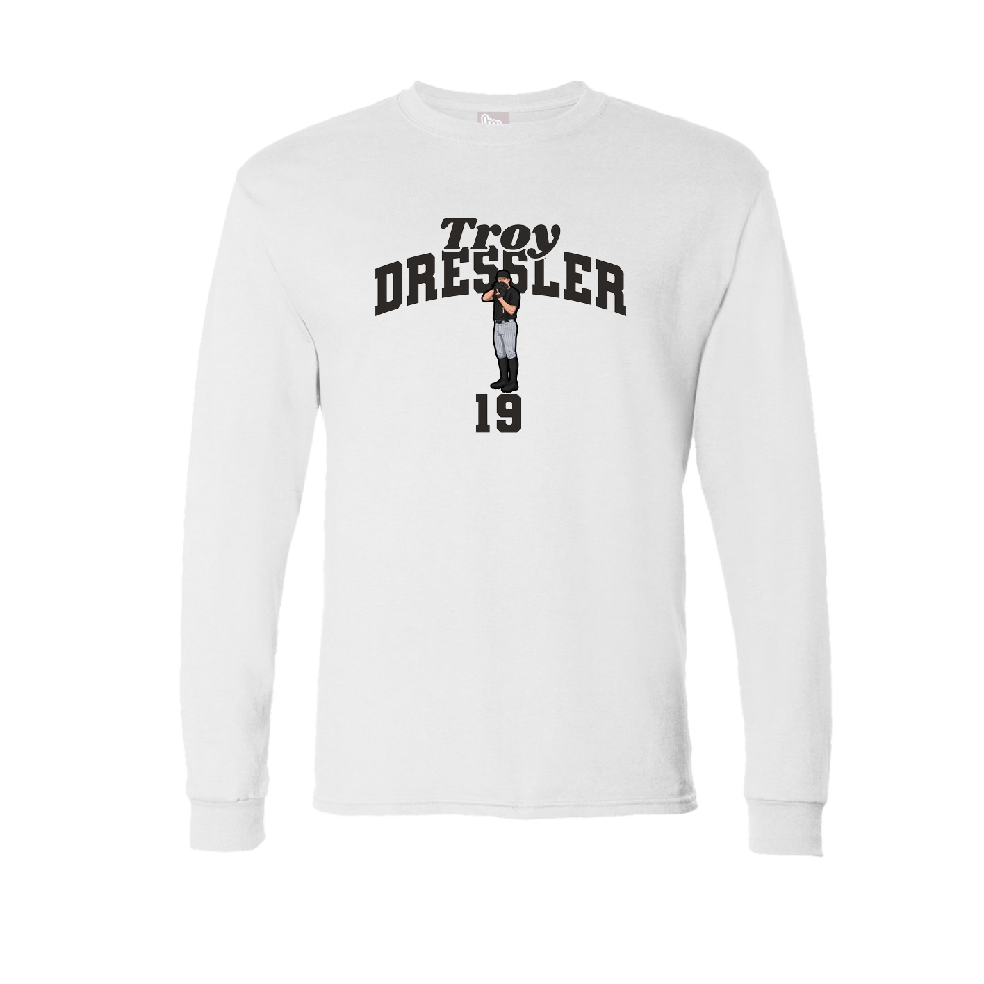 Long Sleeve Tee — Signature Arch in White