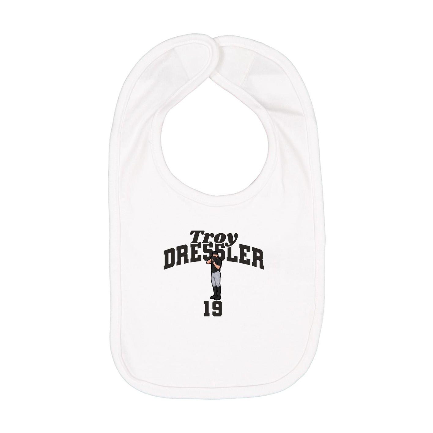 Infant Bib — Signature Arch in White
