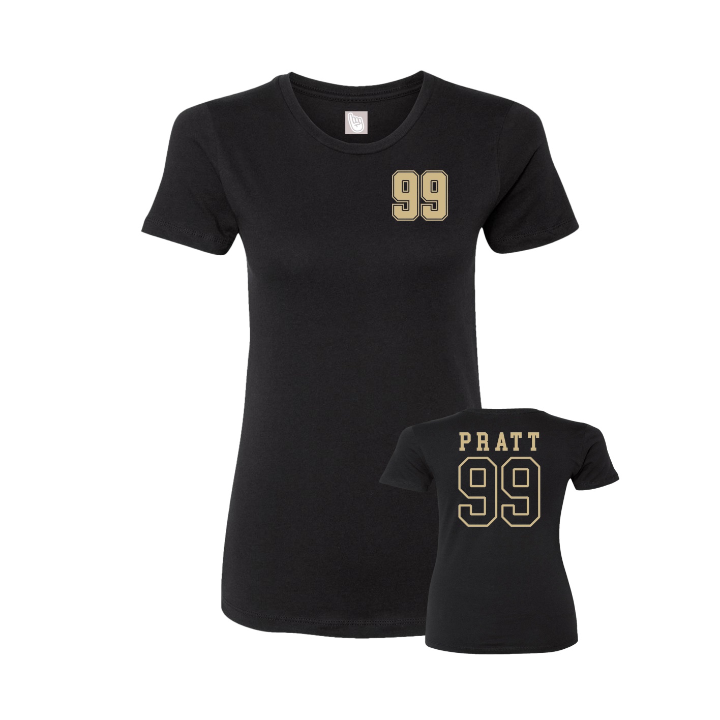 Womens Tee — Chest Back in Black