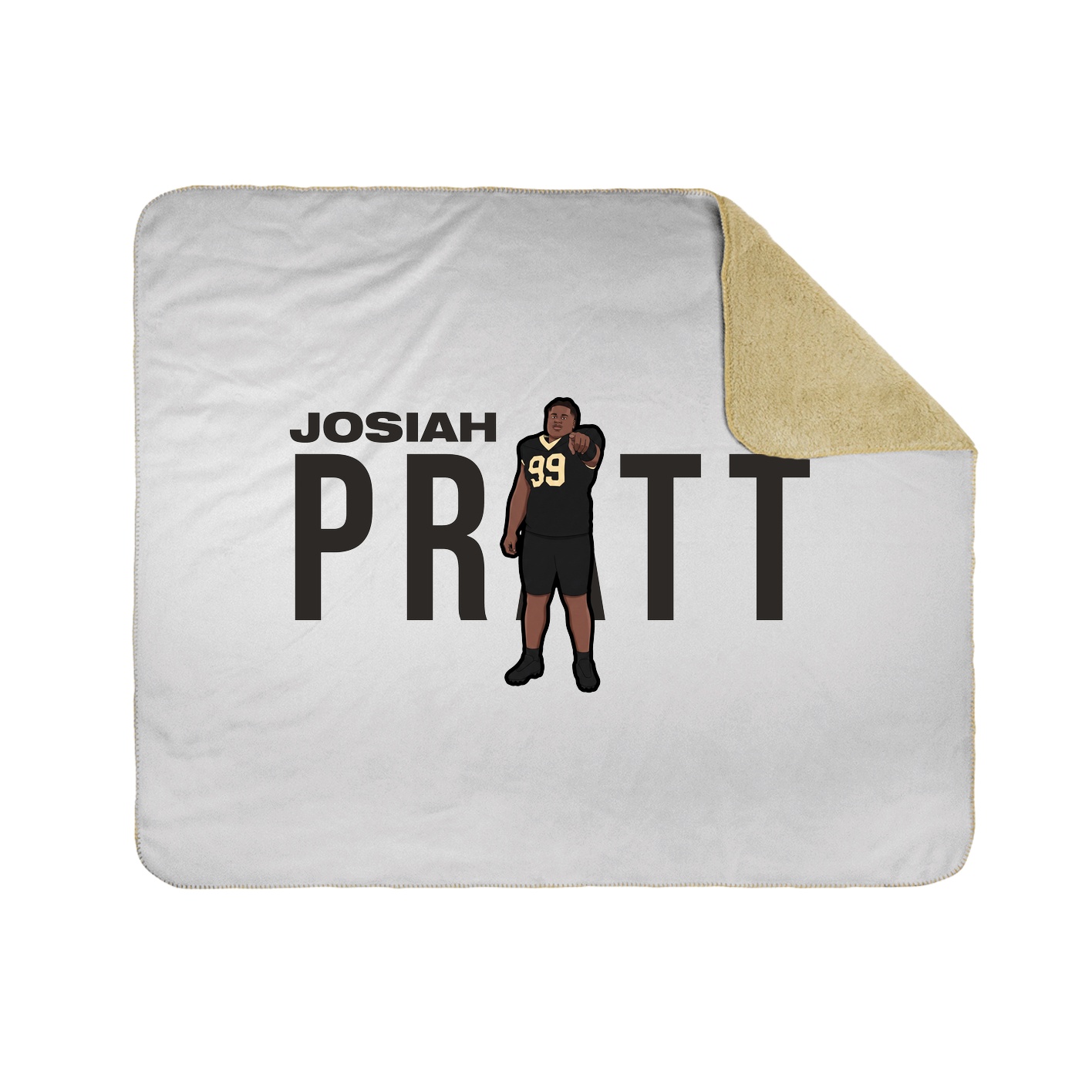 Throw Blanket — Player Name in White