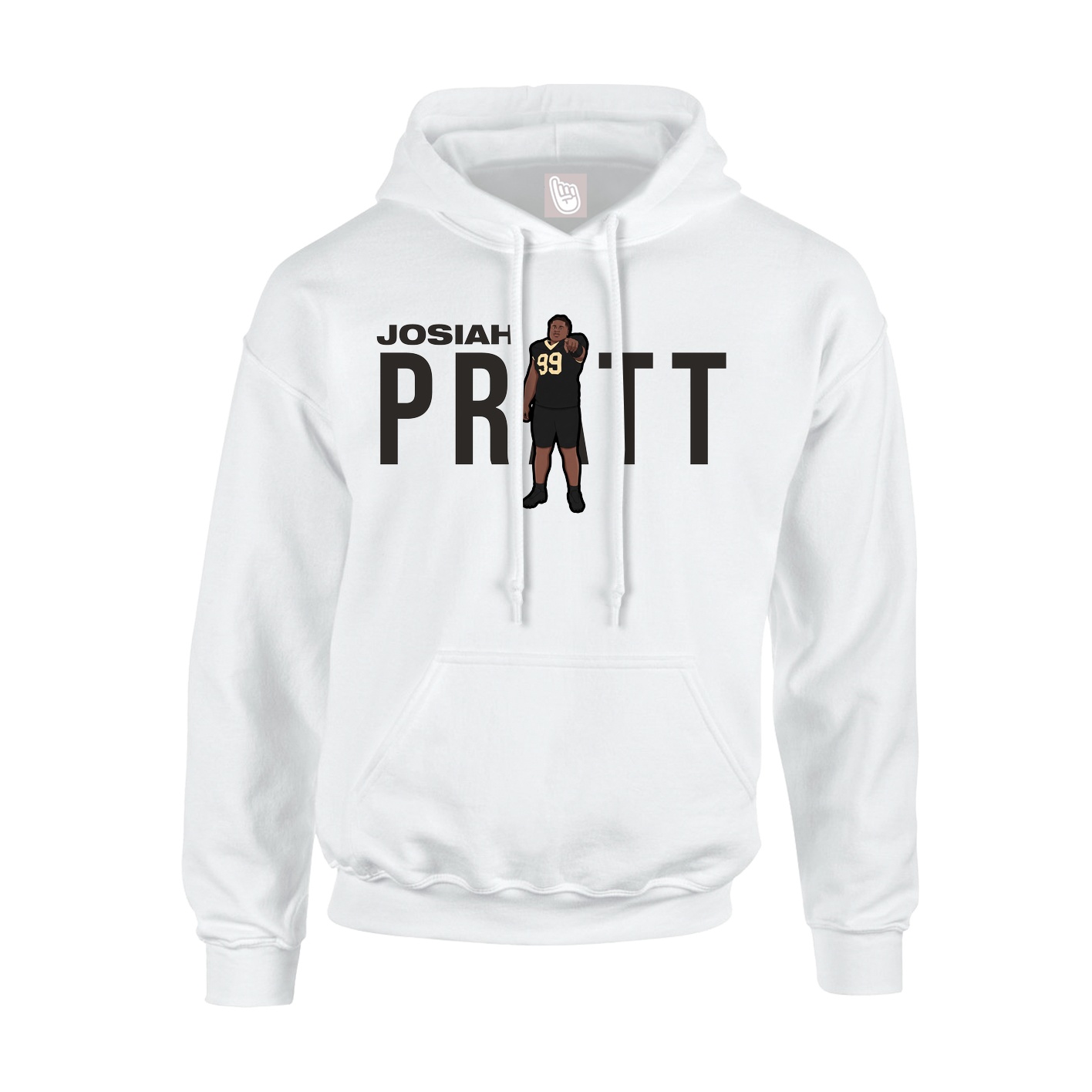 Youth Hoodie — Player Name in White