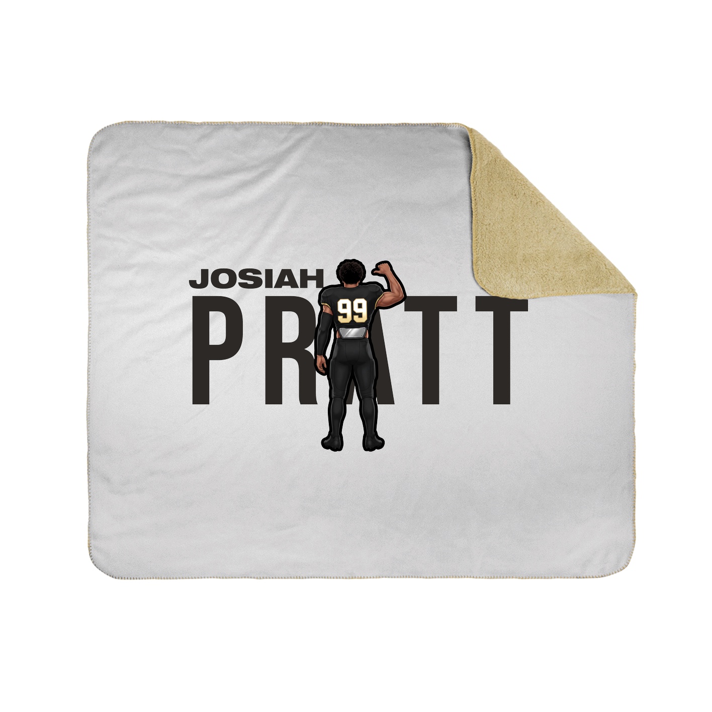 Throw Blanket — Player Name in White