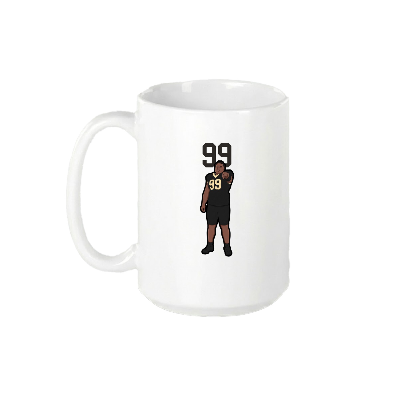 15oz Coffee Mug — Number Top in White