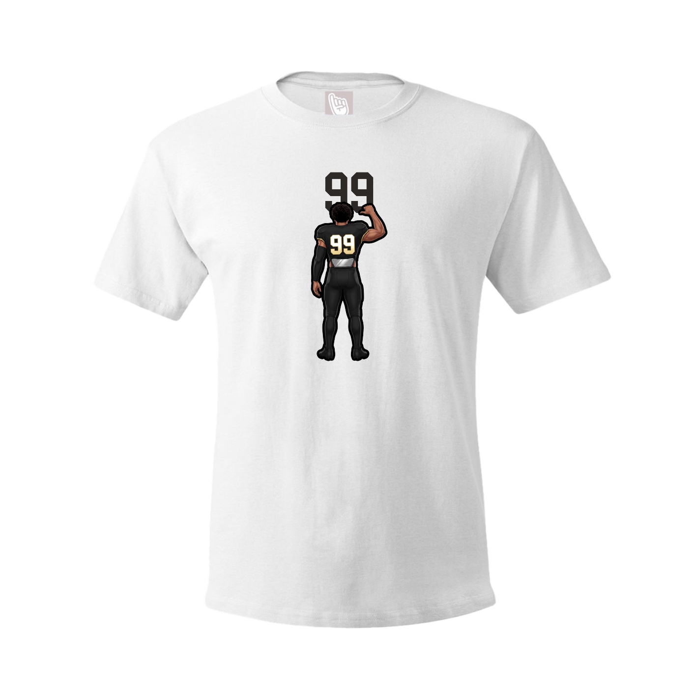 Youth Tee — Number Top in White