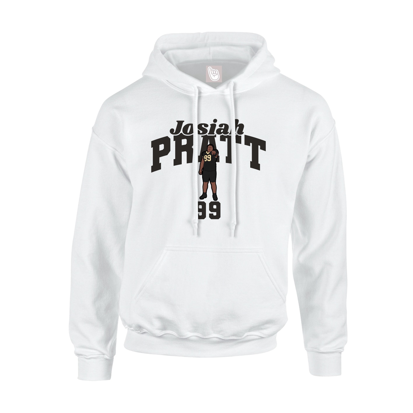 Youth Hoodie — Signature Arch in White
