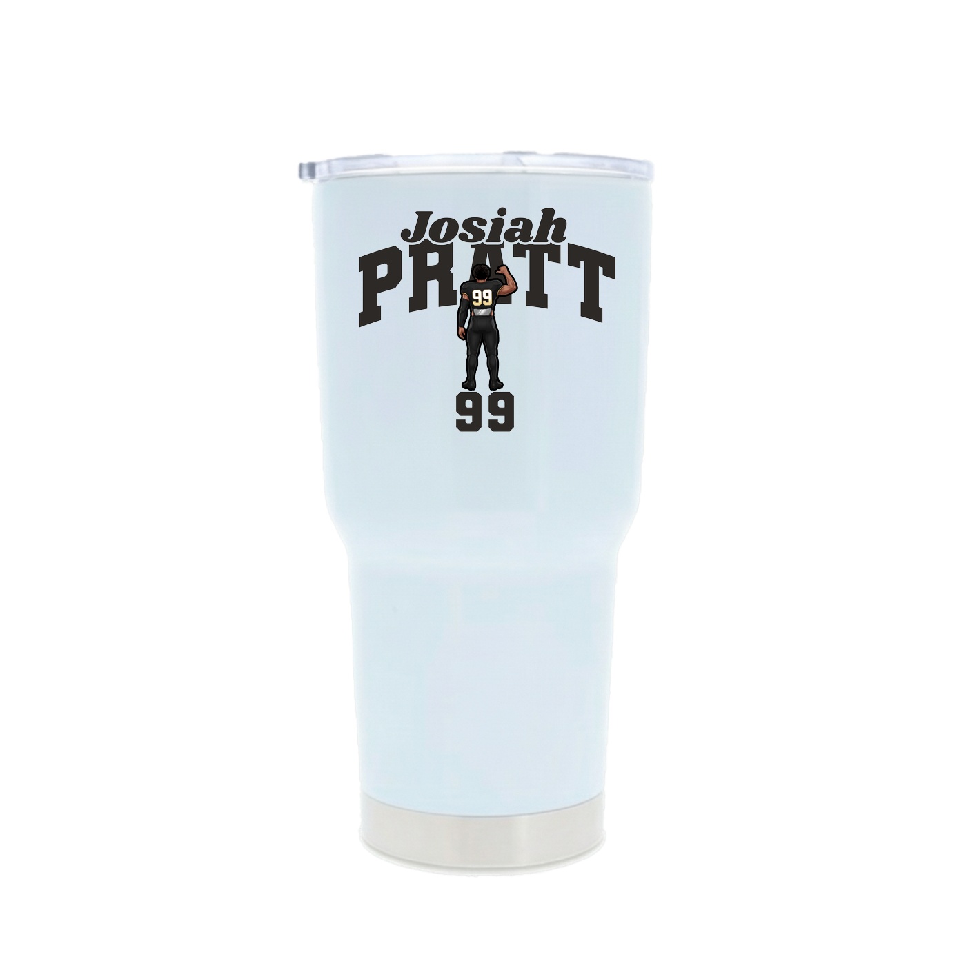 30oz Stainless Steel Tumbler — Signature Arch in White