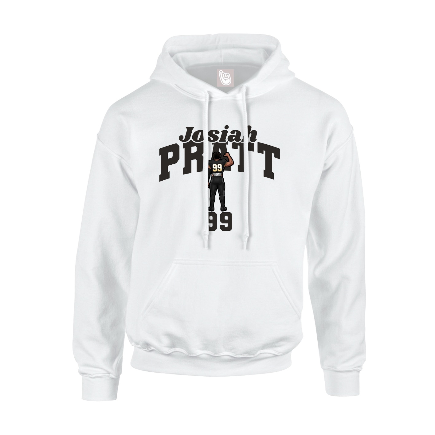Hoodie — Signature Arch in White