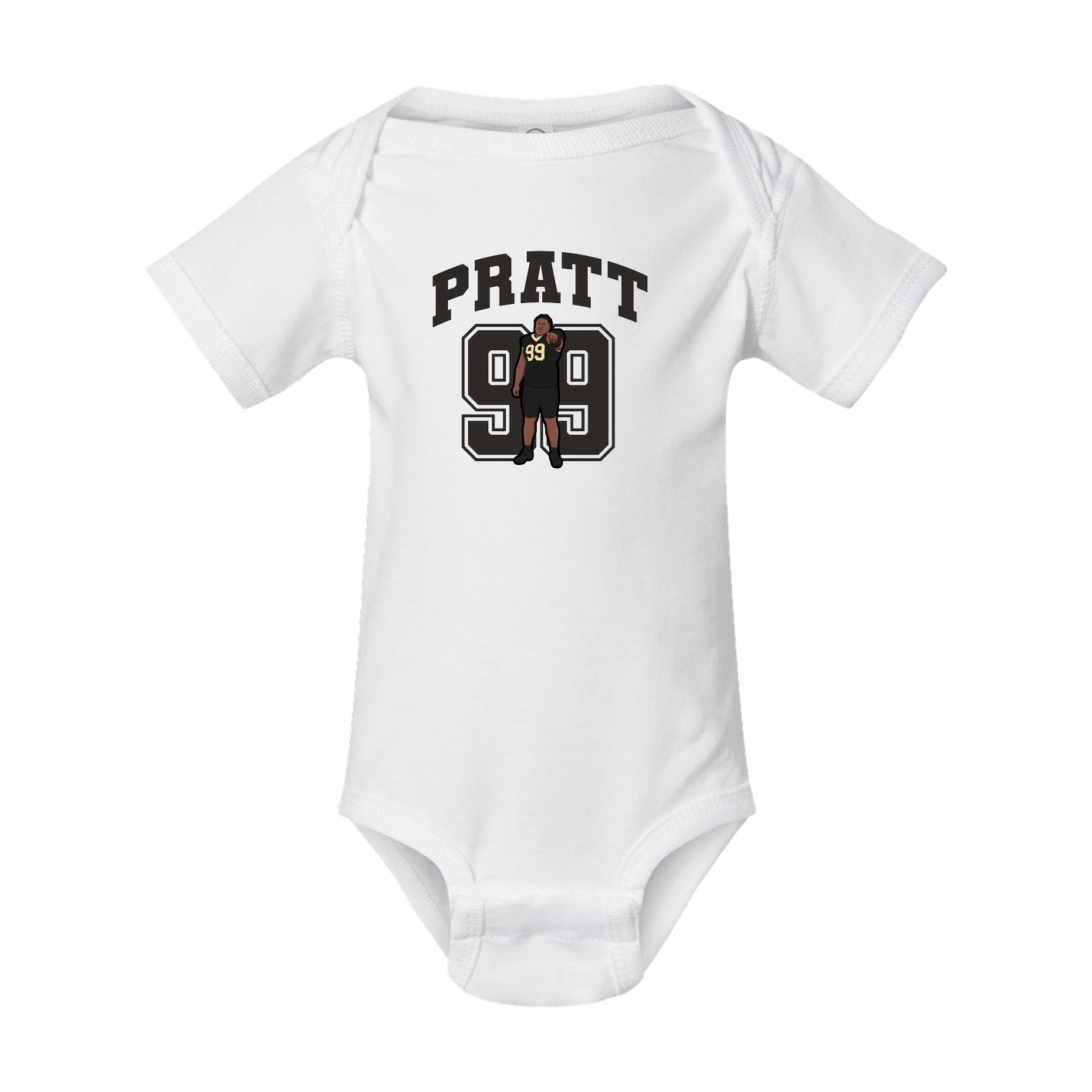 Baby Onesie — Number in White