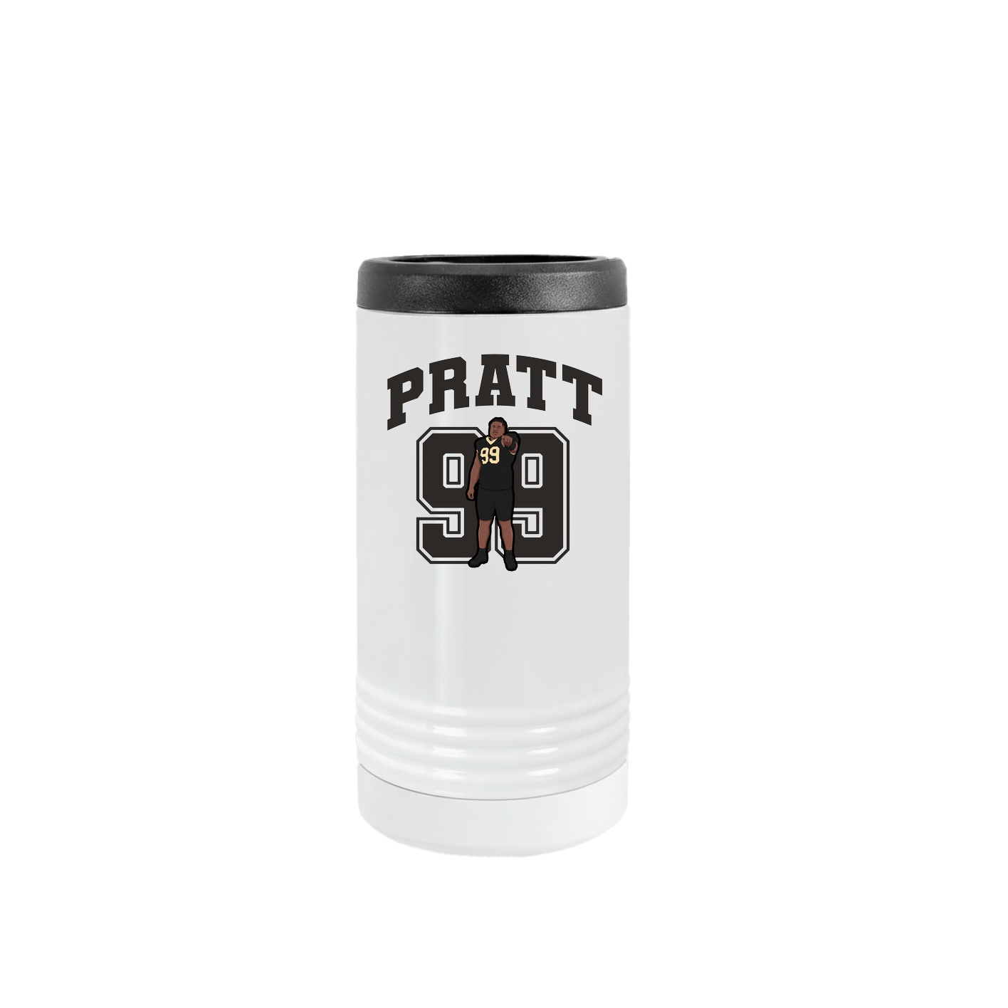 Slim Beverage Holder — Number in White