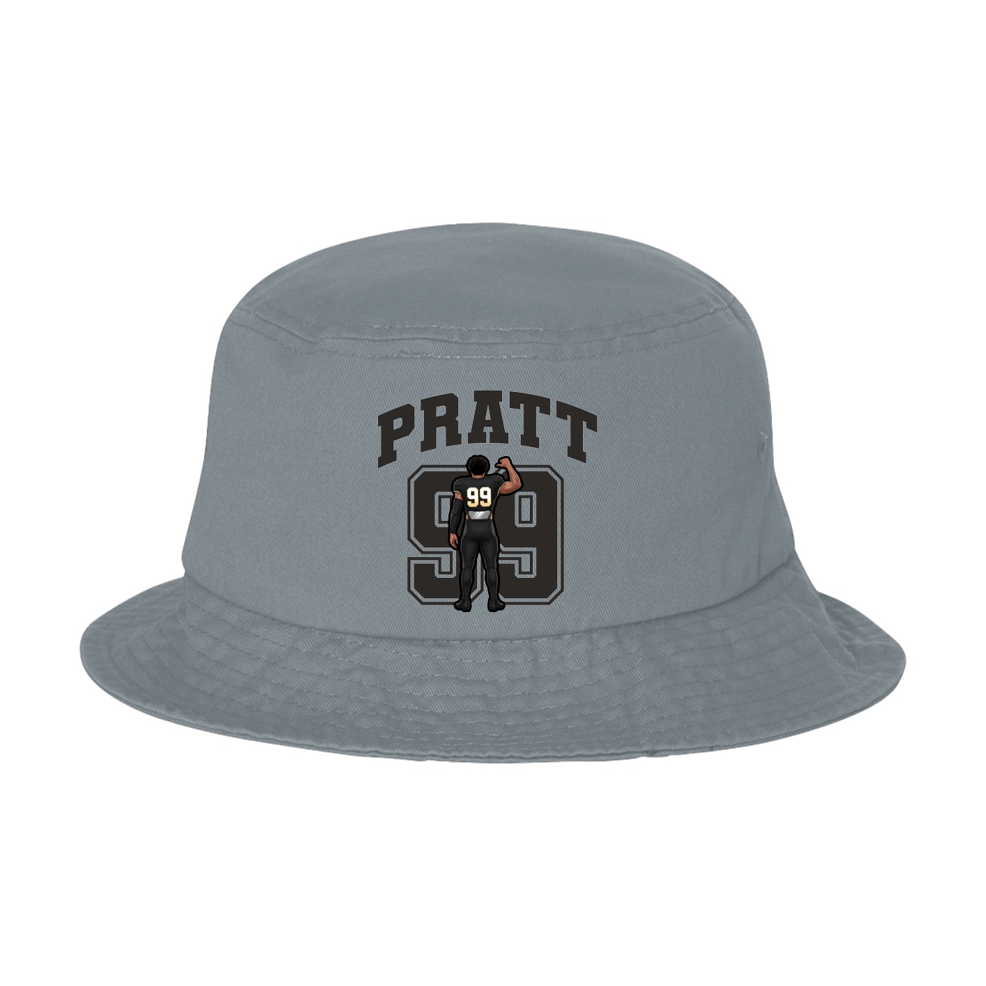 Bucket Cap — Number in Grey