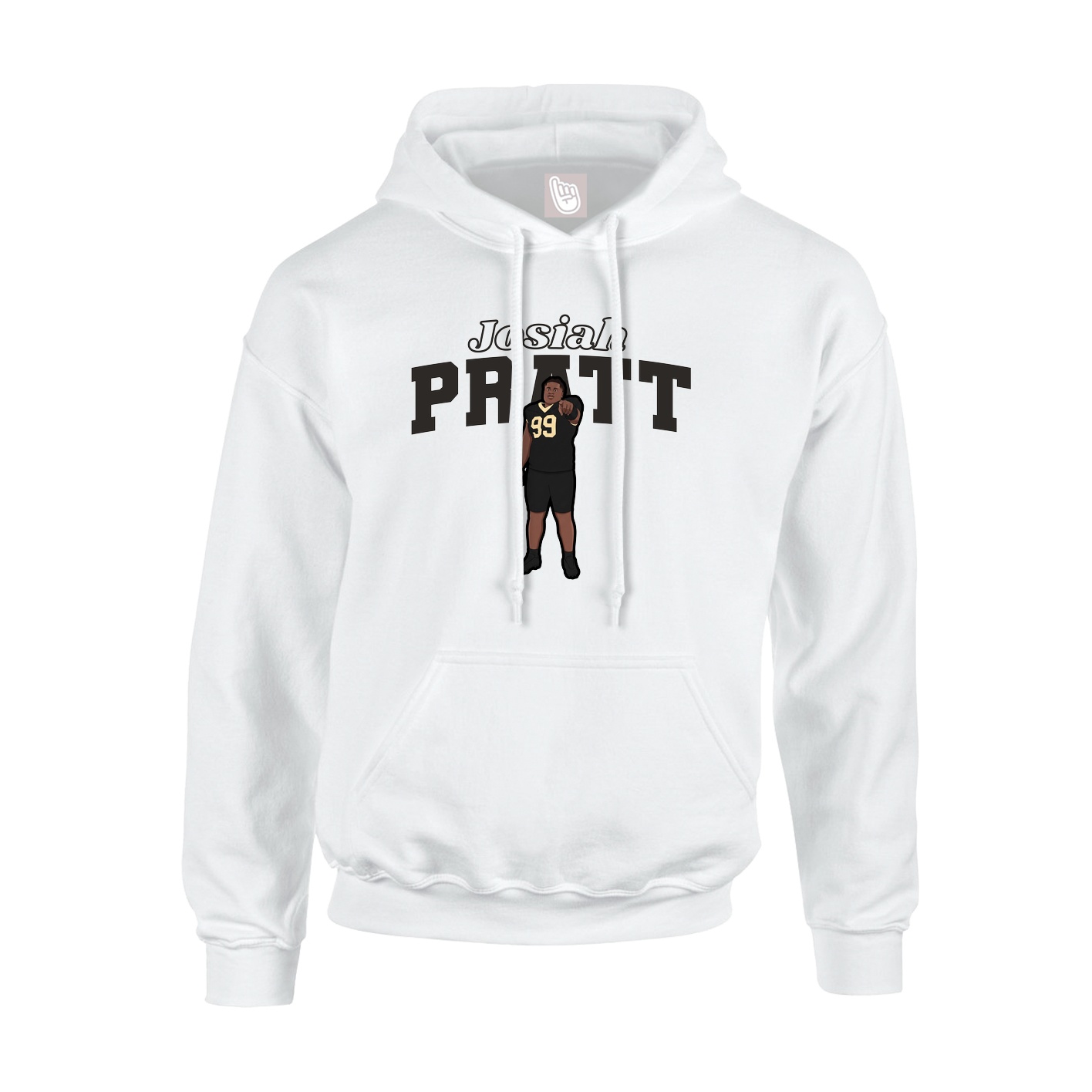 Hoodie — Name Arch in White