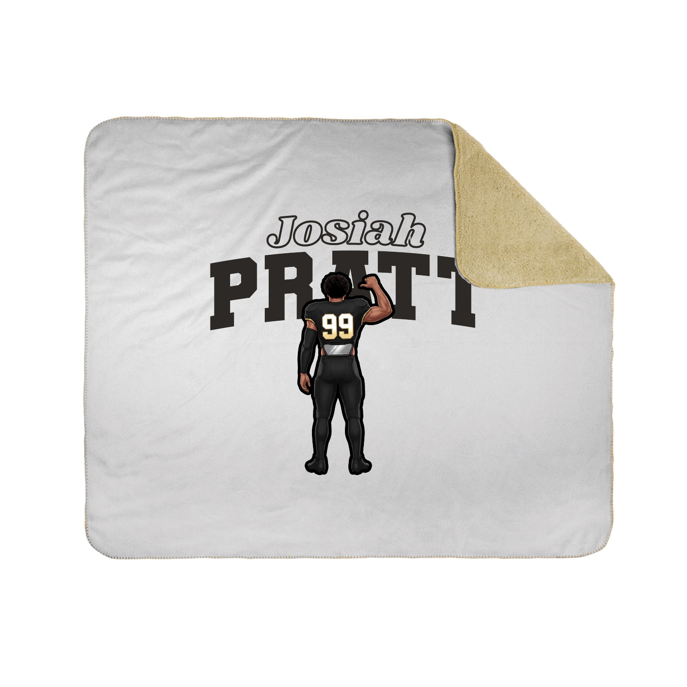 Throw Blanket — Name Arch in White