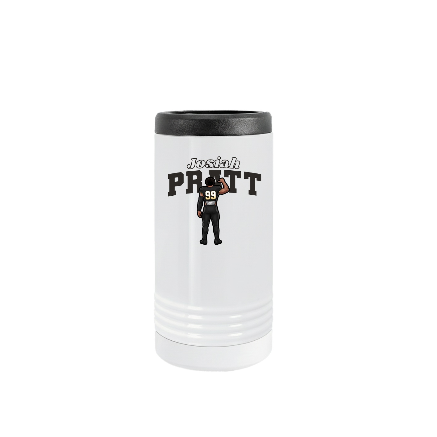 Slim Beverage Holder — Name Arch in White