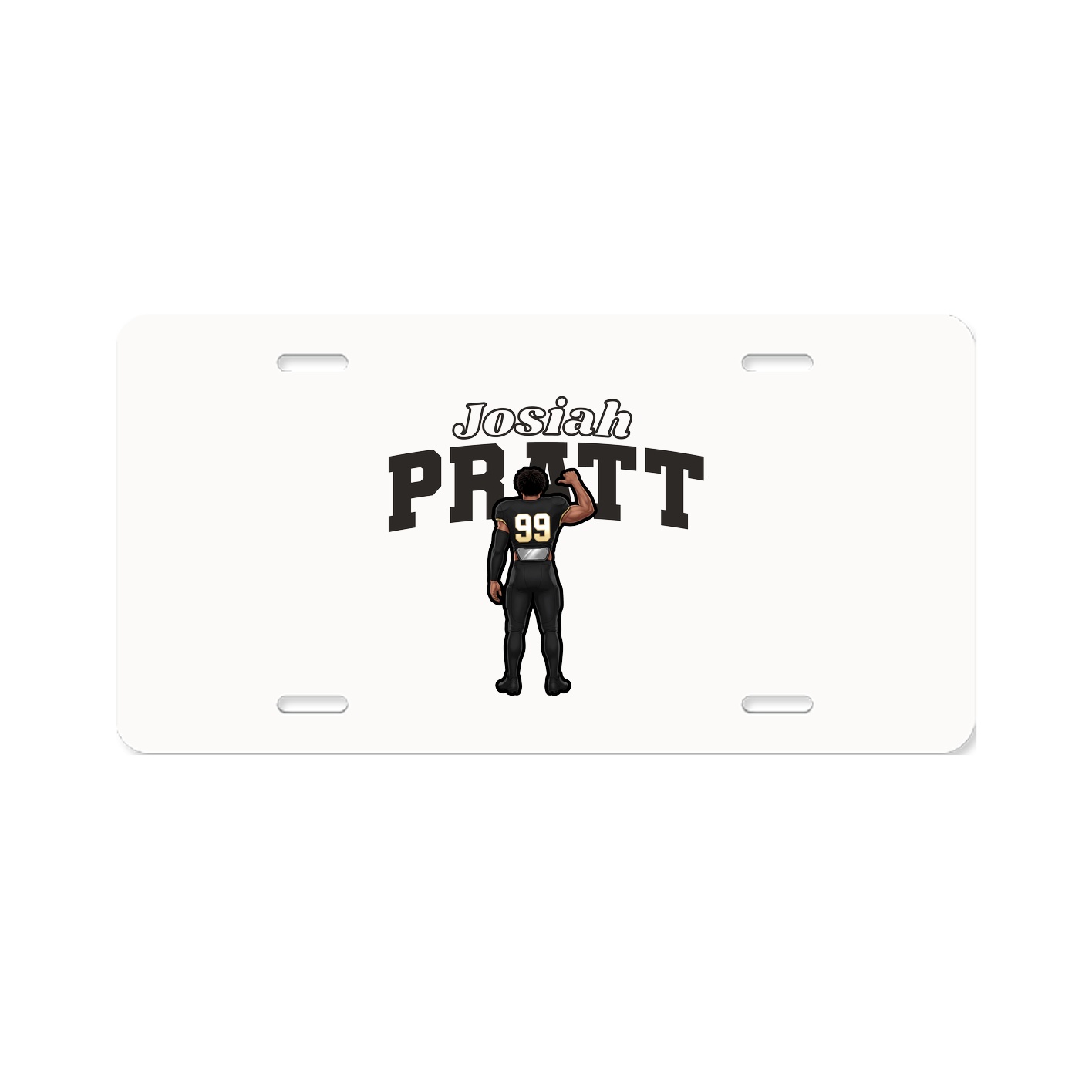 License Plate — Name Arch in Classic