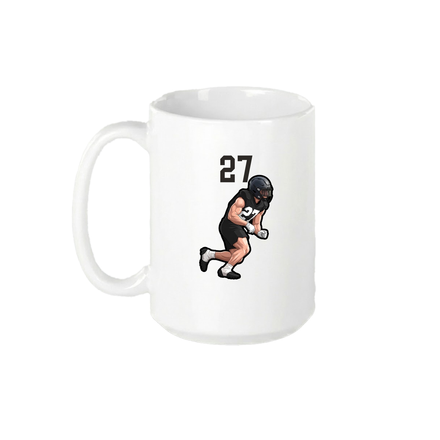 15oz Coffee Mug — Number Top in White
