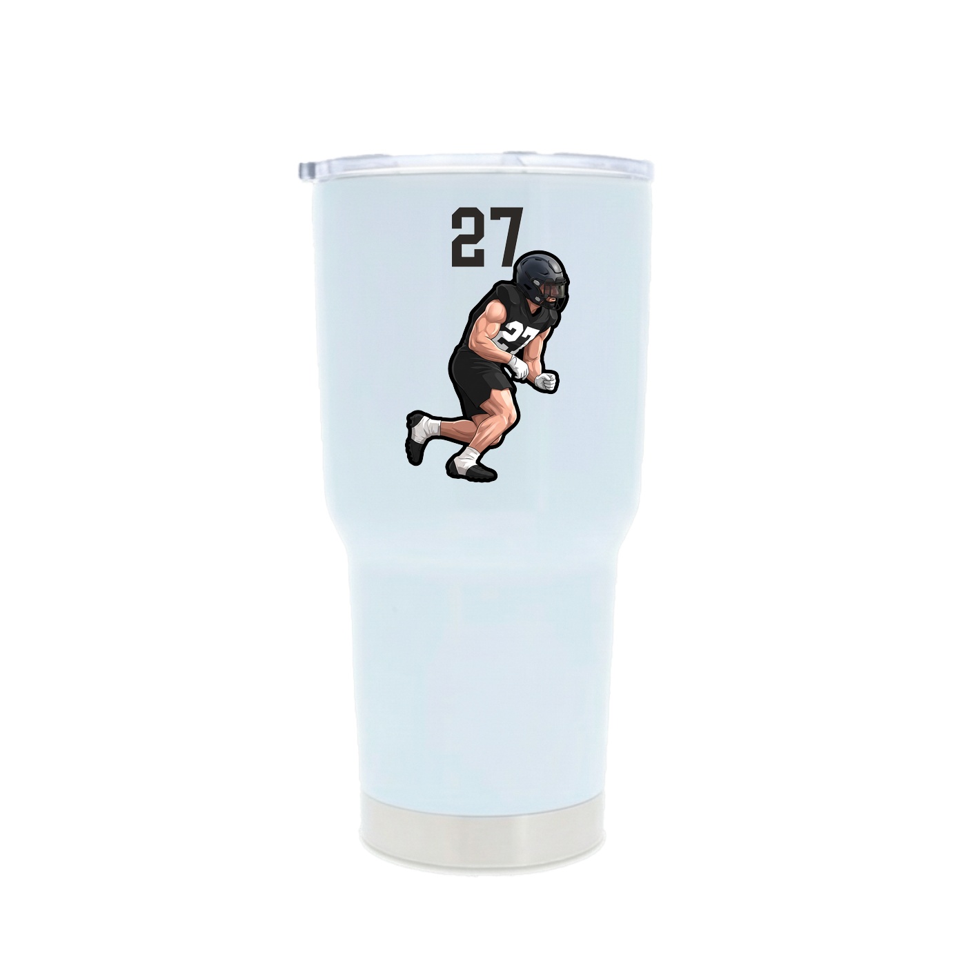 30oz Stainless Steel Tumbler — Number Top in White