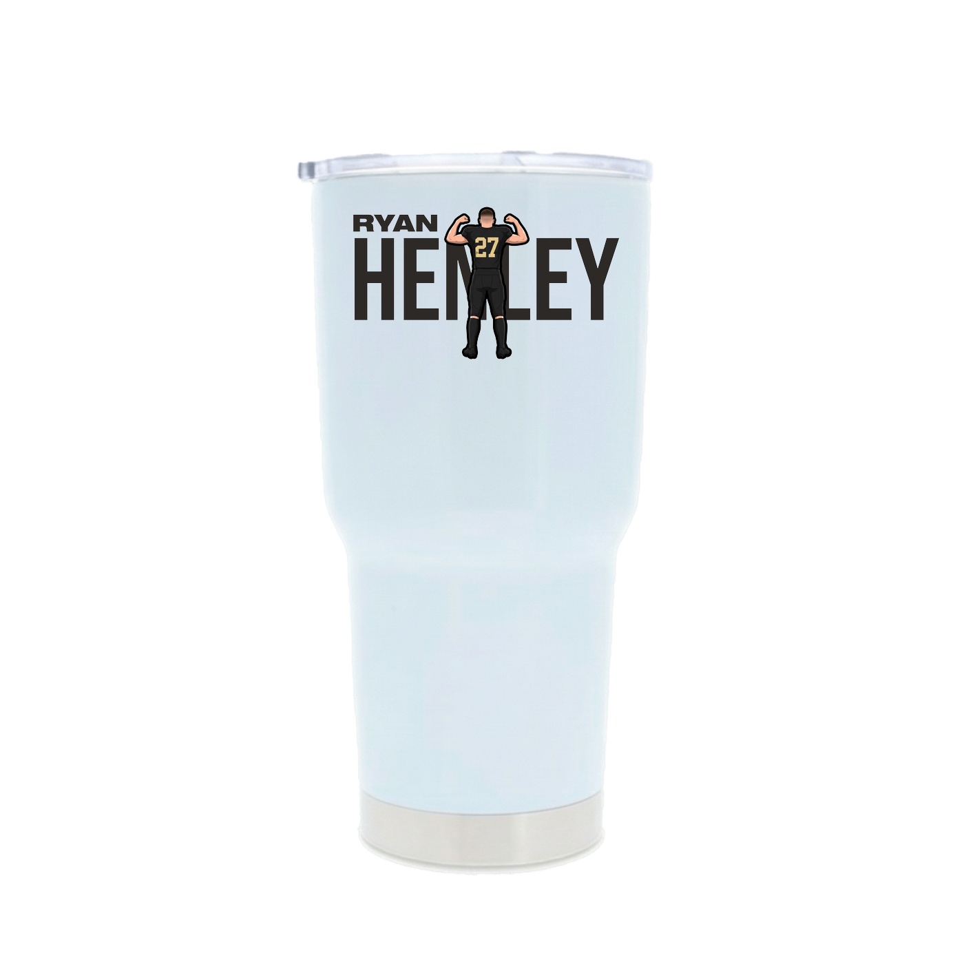30oz Stainless Steel Tumbler — Player Name in White