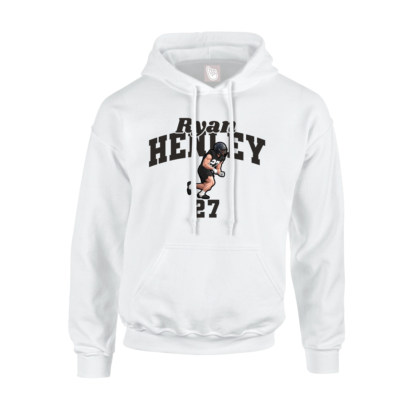 Youth Hoodie — Signature Arch in White