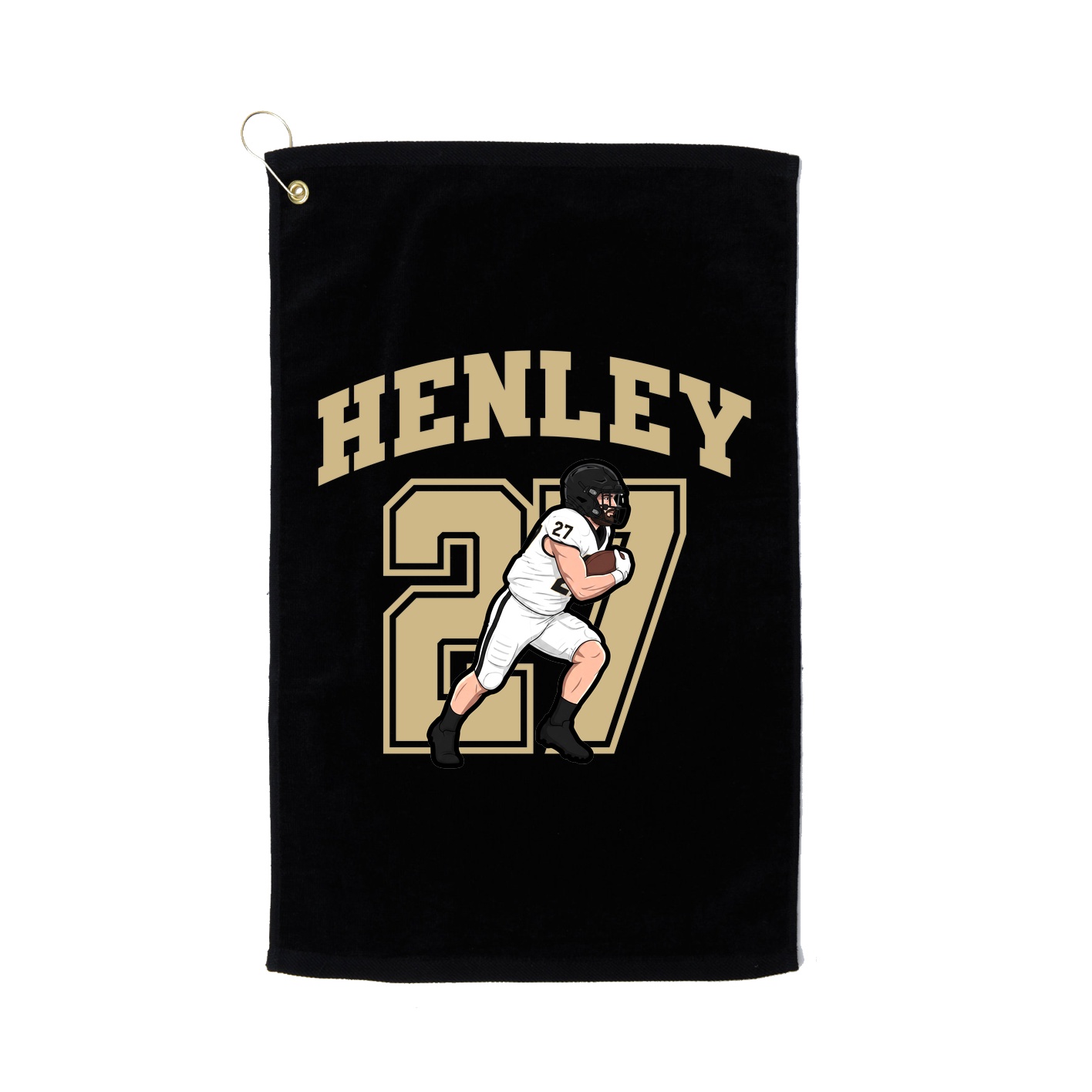 Golf Towel — Number in Black