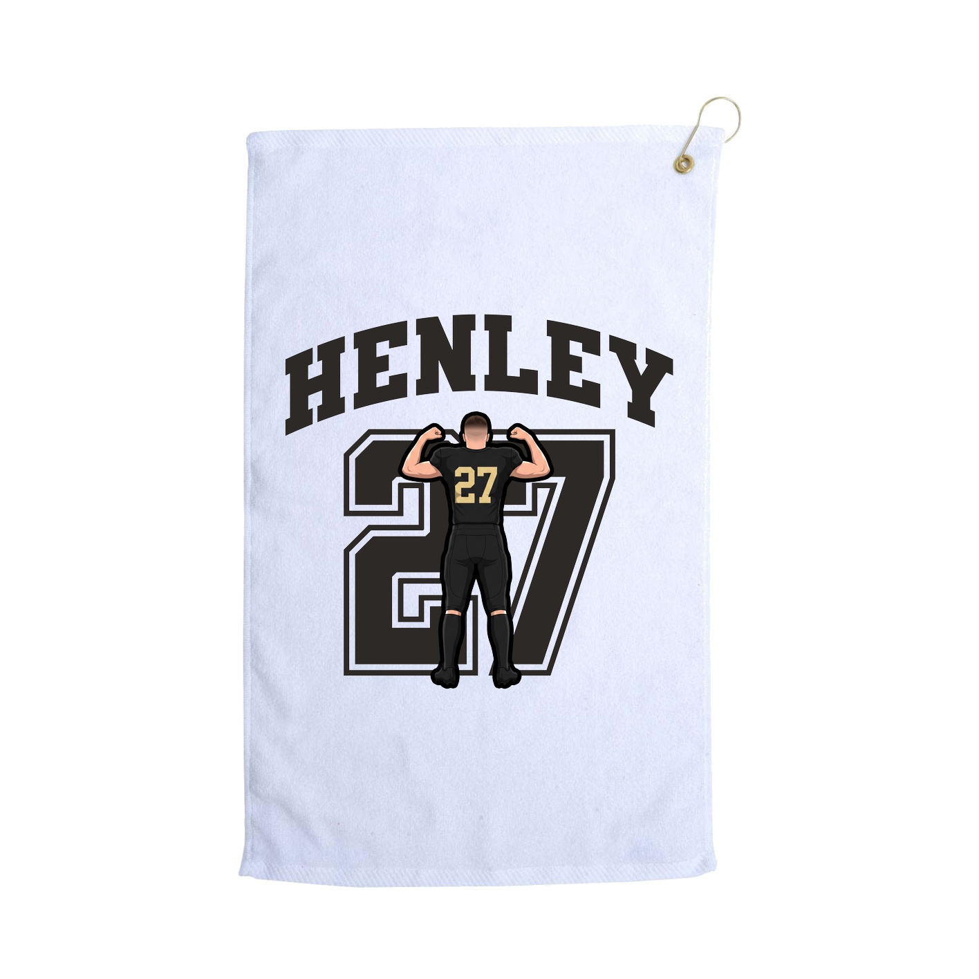 Golf Towel — Number in White