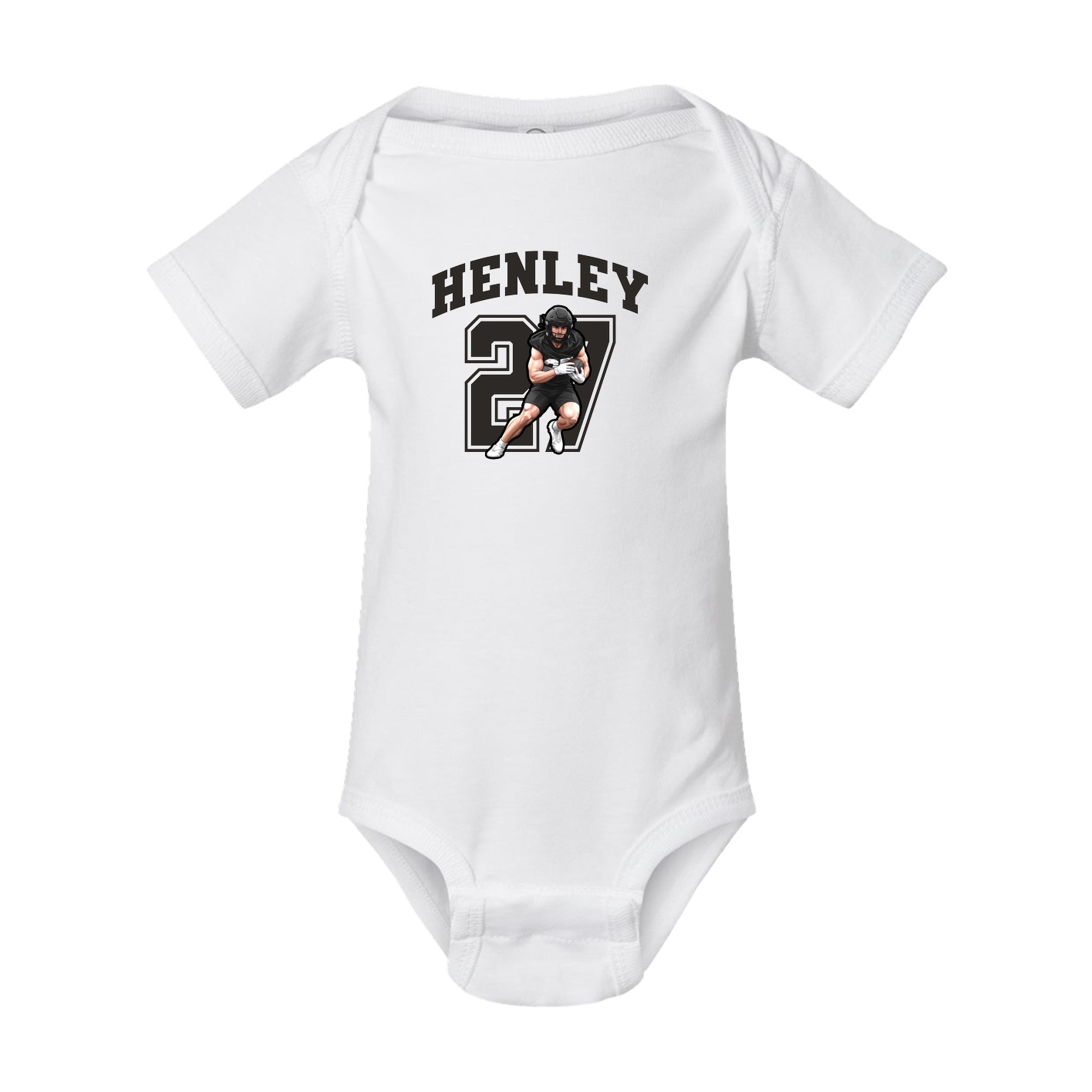 Baby Onesie — Number in White
