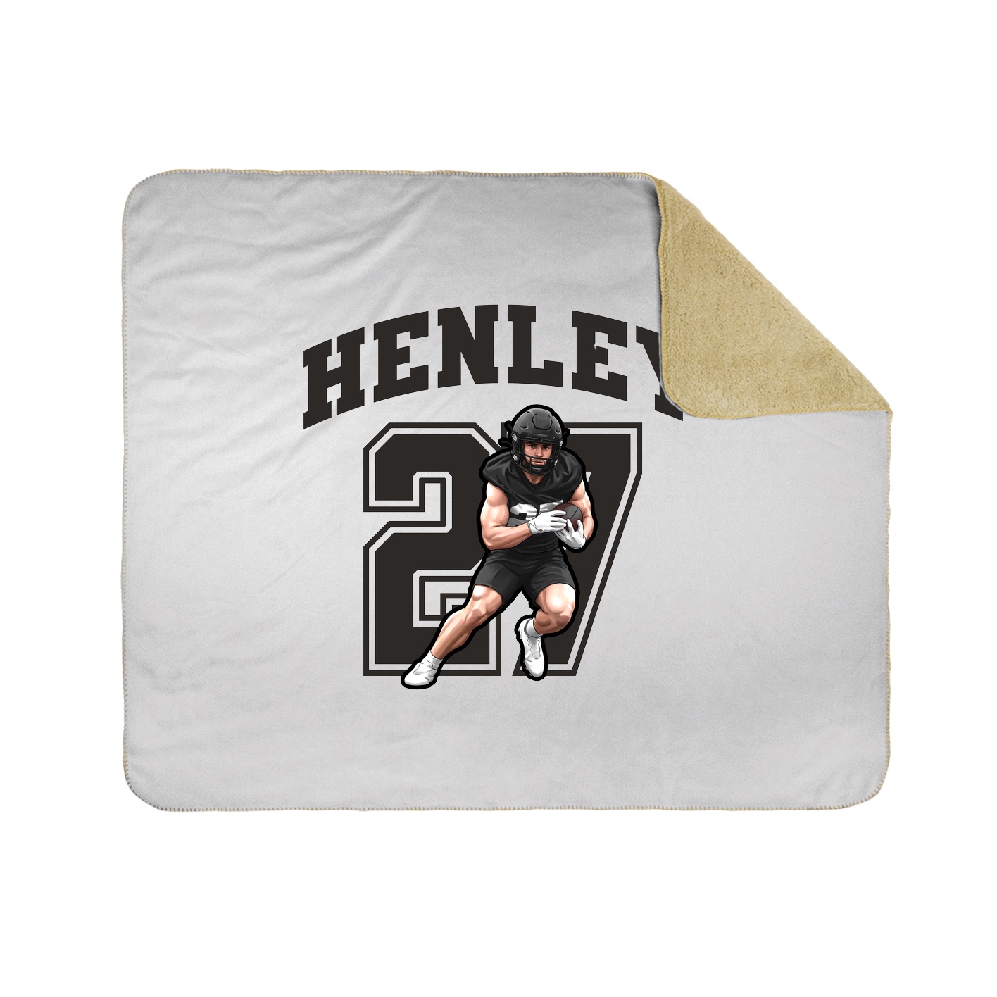Throw Blanket — Number in White