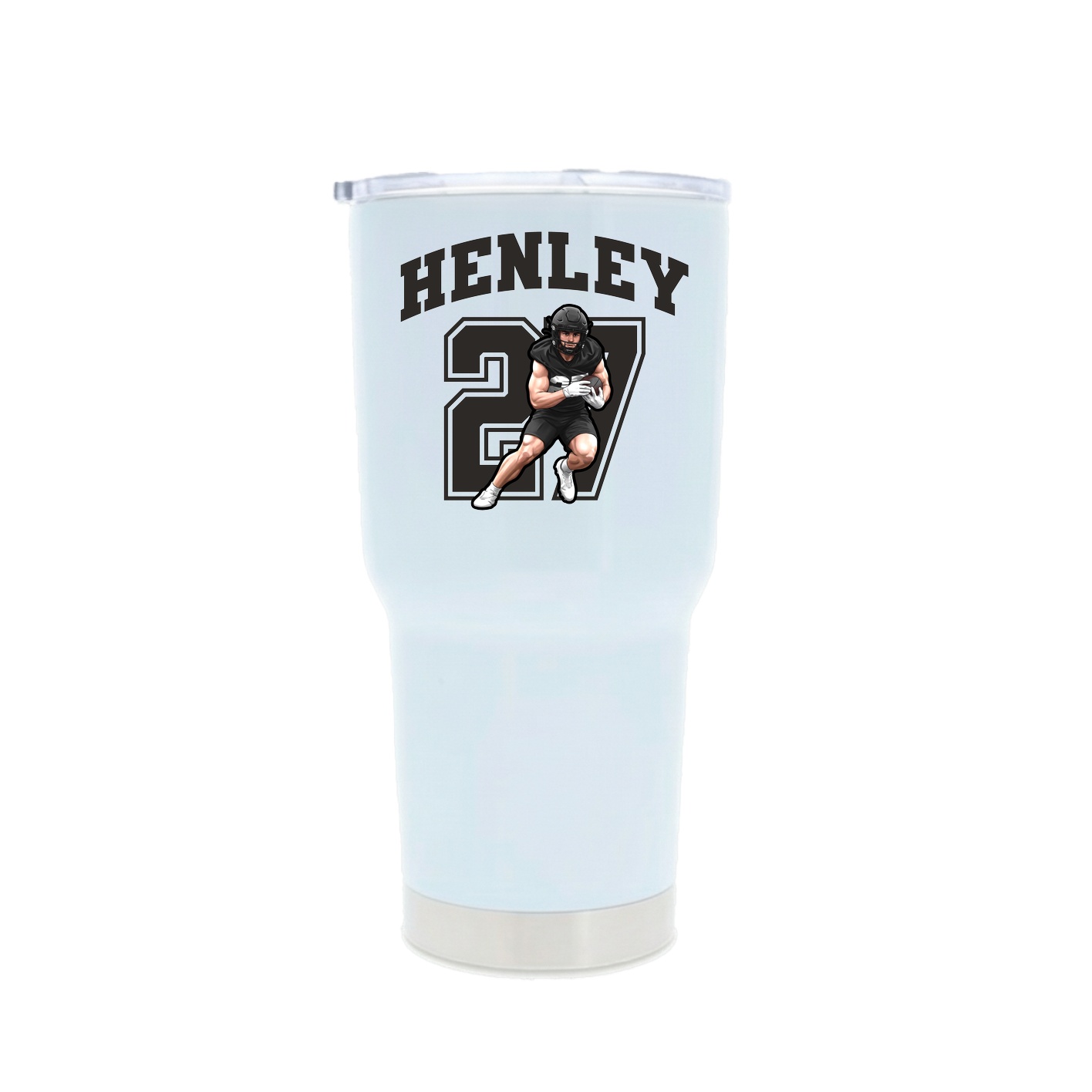 30oz Stainless Steel Tumbler — Number in White